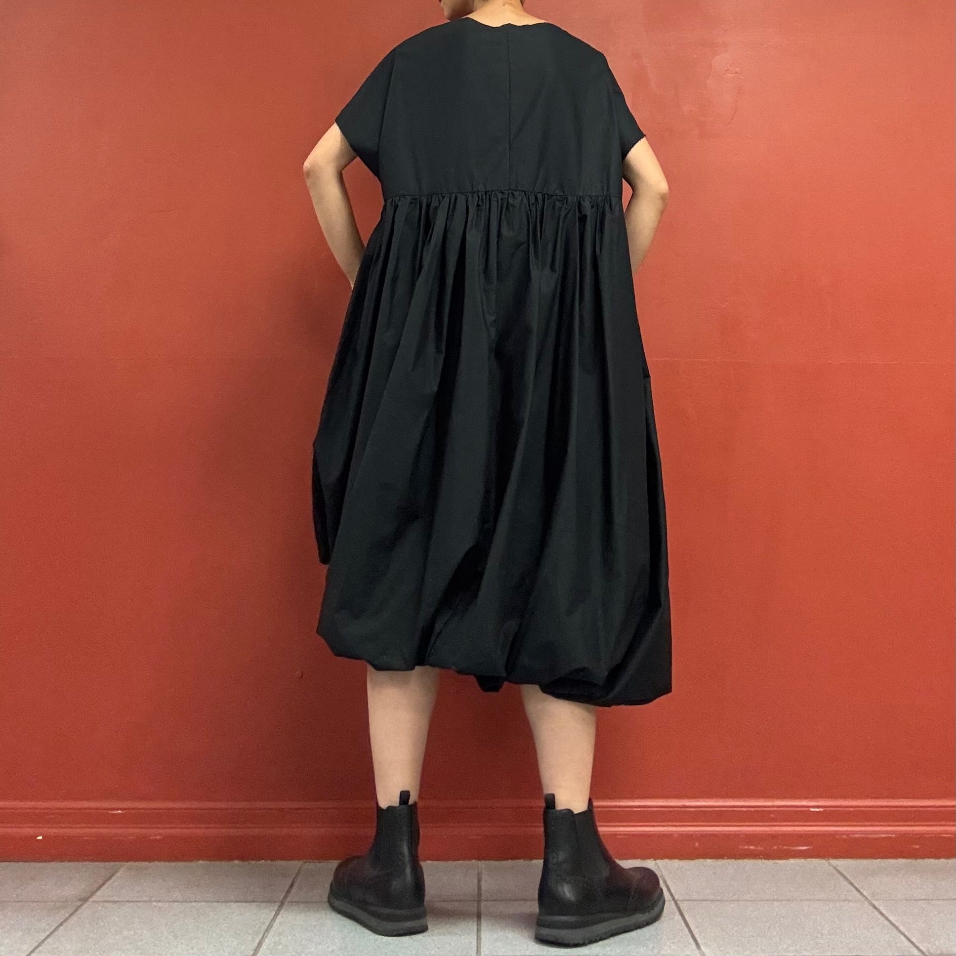 Asymmetrical bubble hem dress