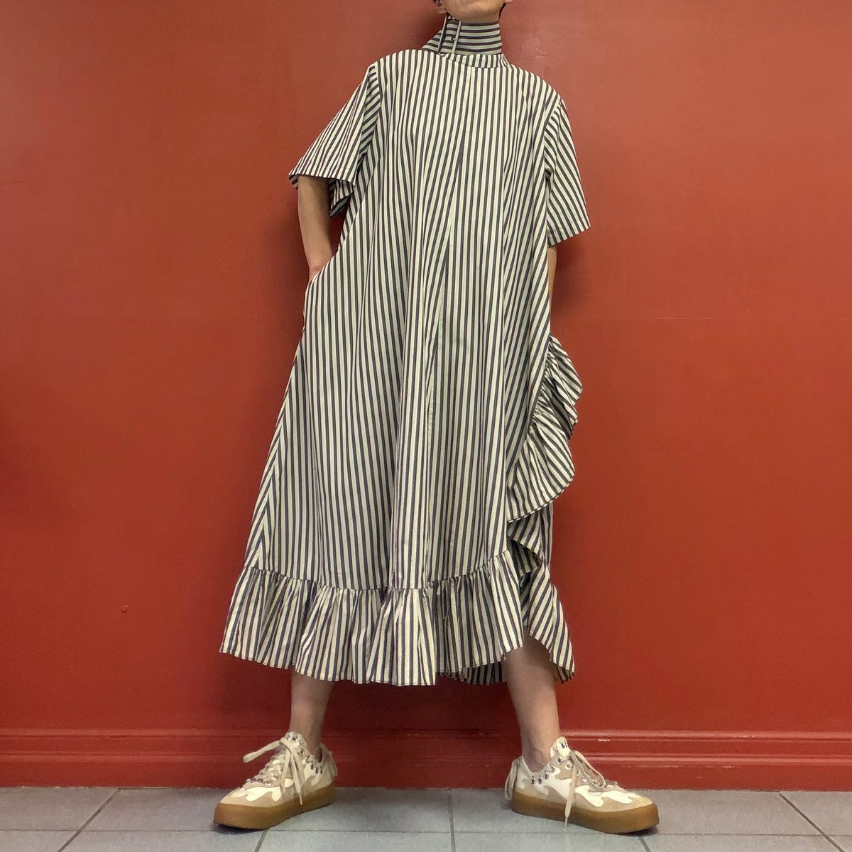 Trinca un plus un frilled dress