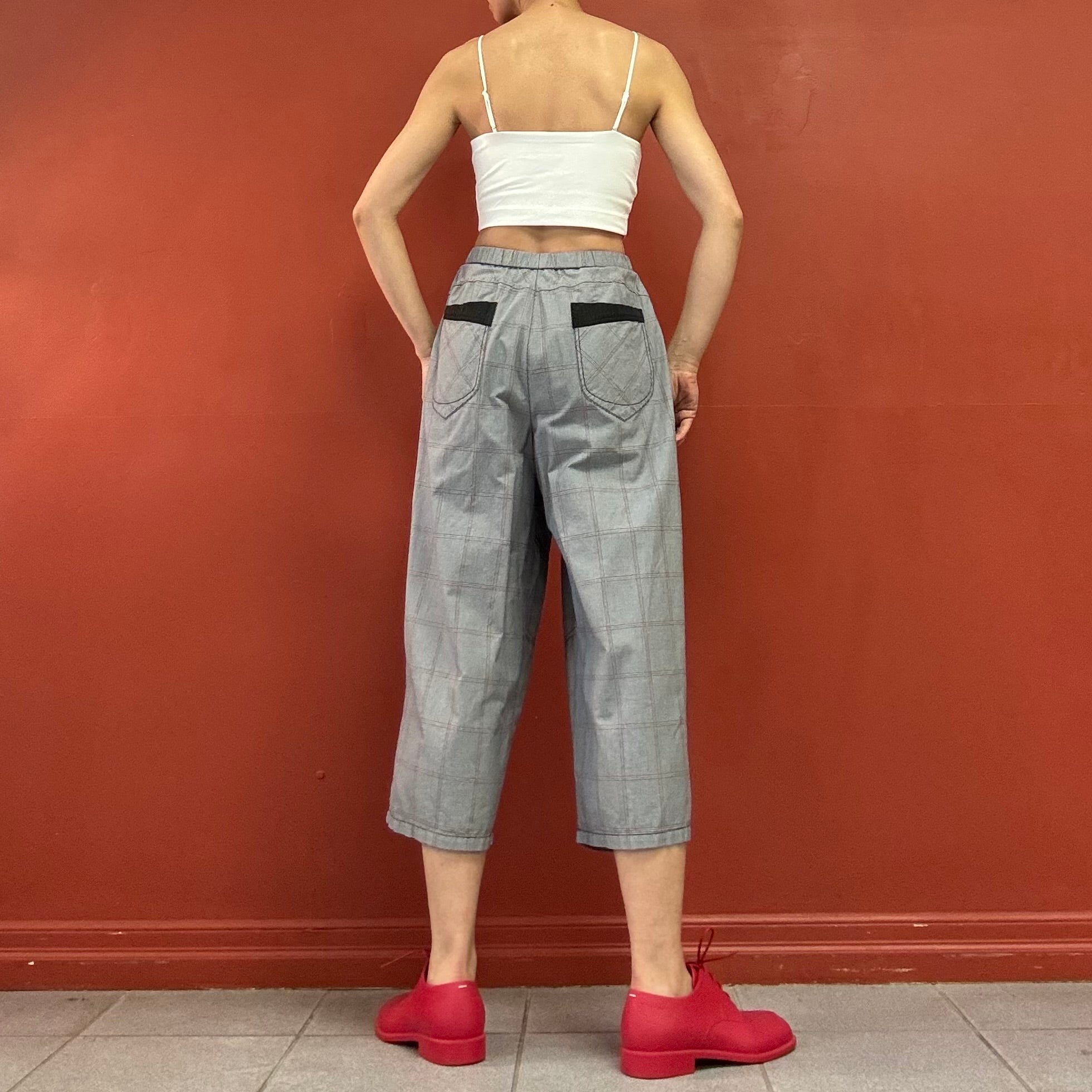Check Cropped Pants