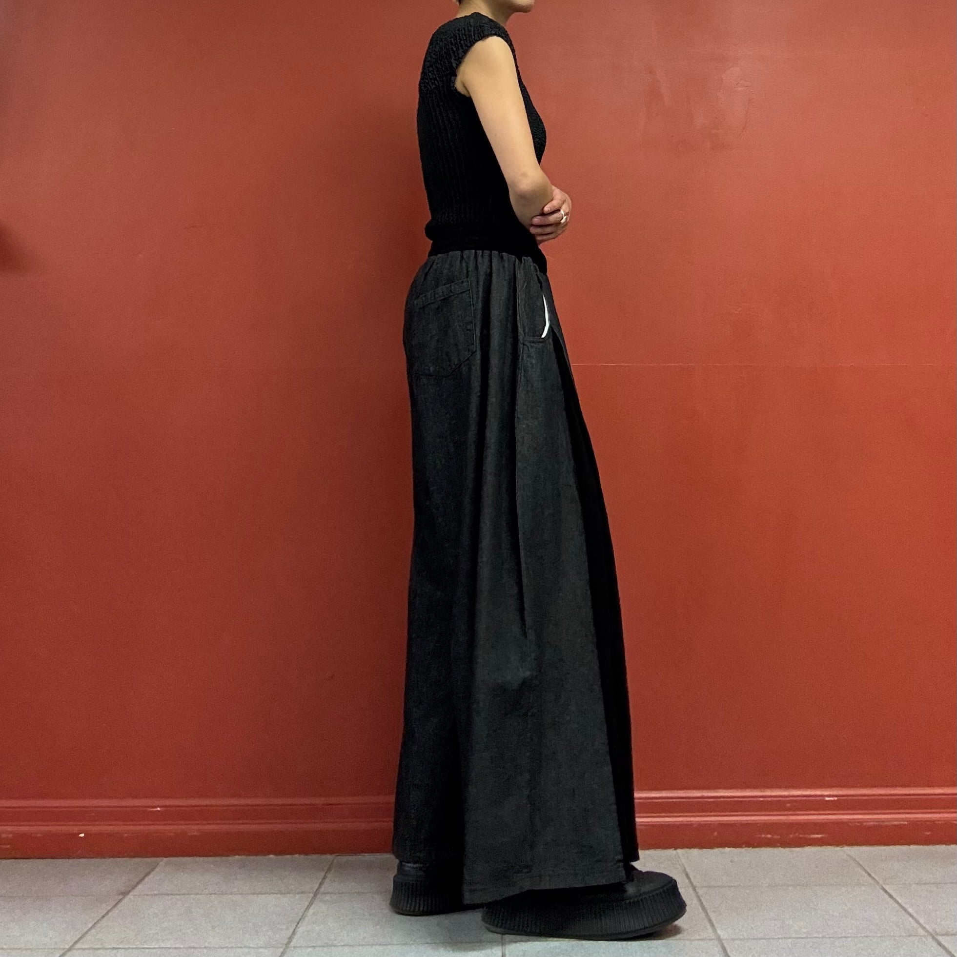 Panelled wide-leg pants