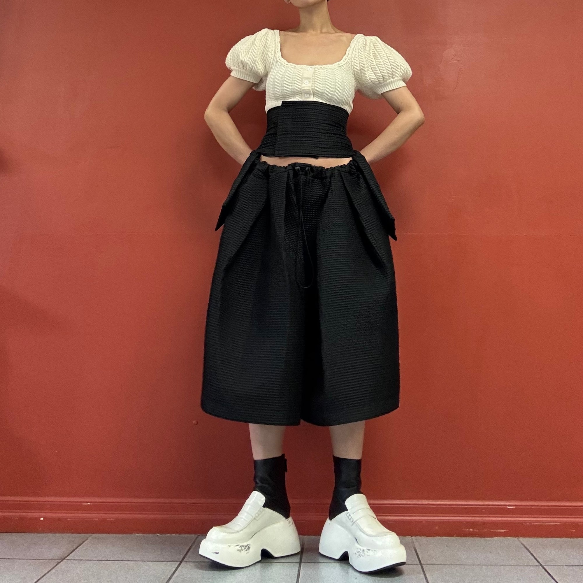 A.W.A.K.E. MODE hakama waffle shorts