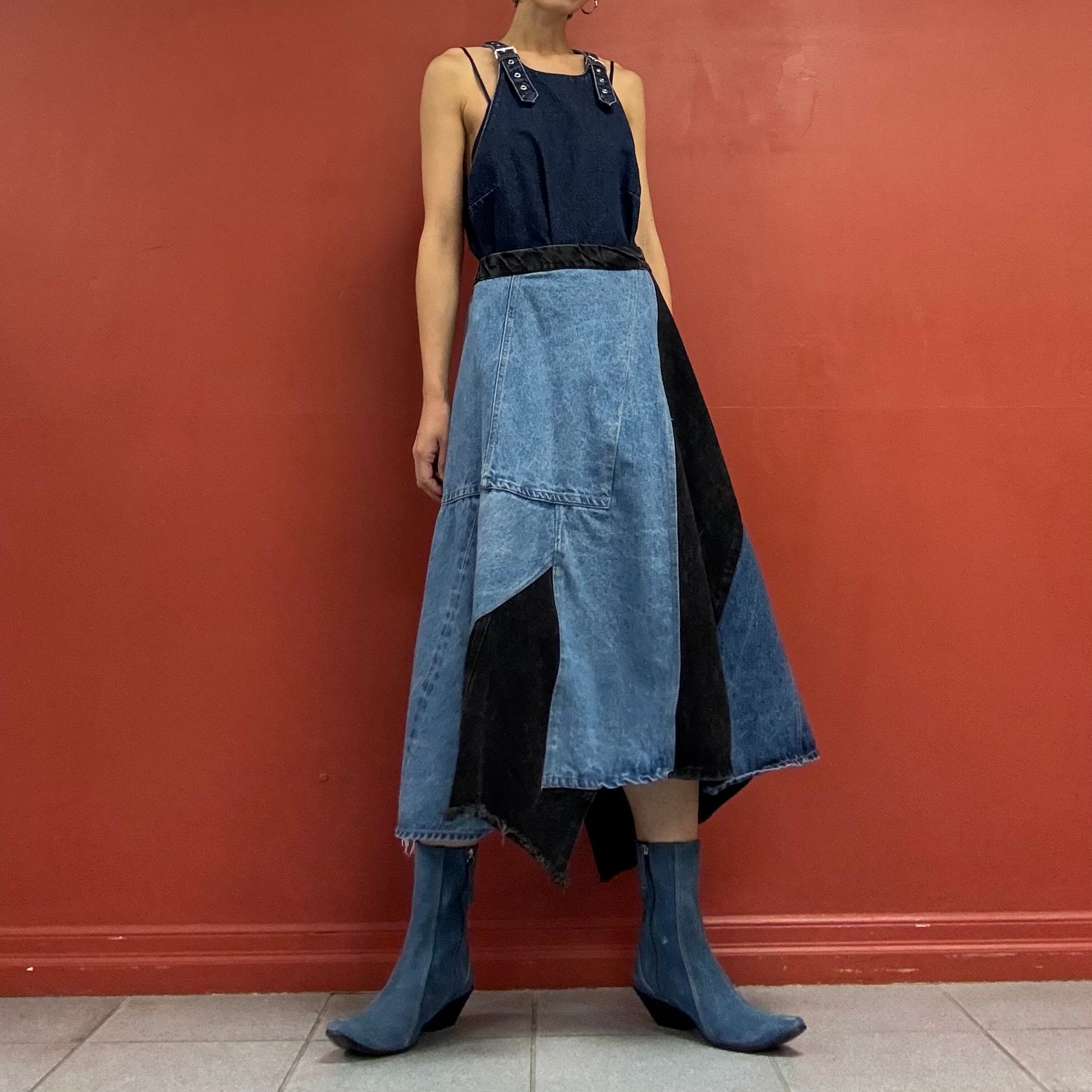 sea New York Elena denim baggy skirt