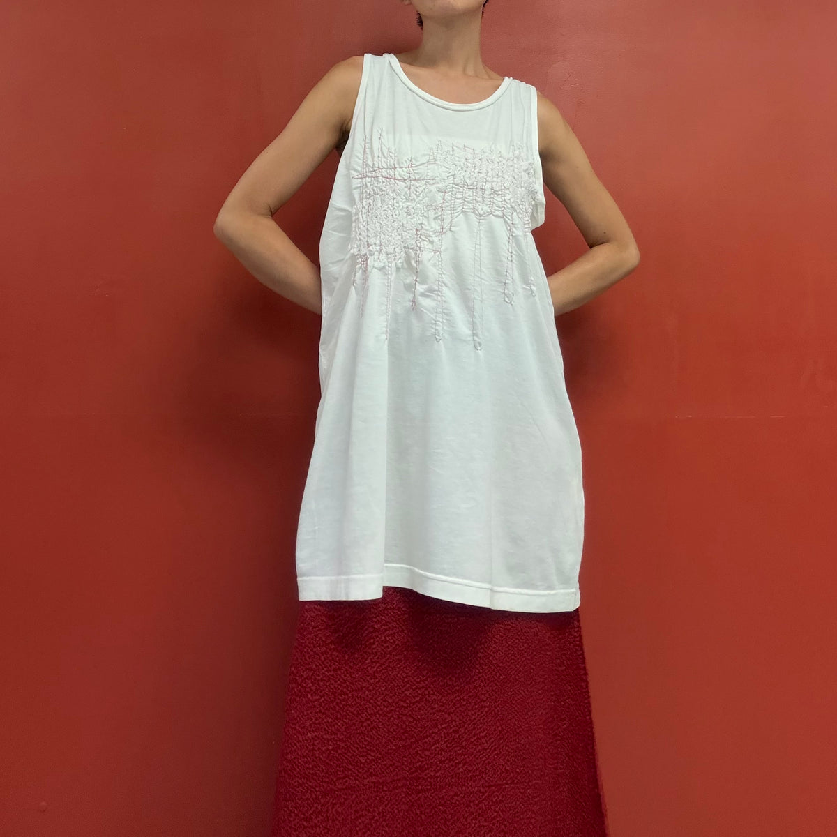 Hand stitched cotton tunic