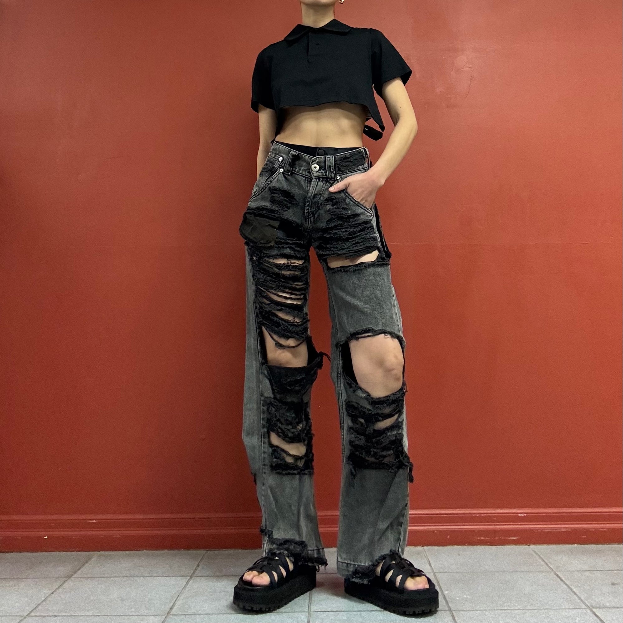 Vaquera boro boro Jeans