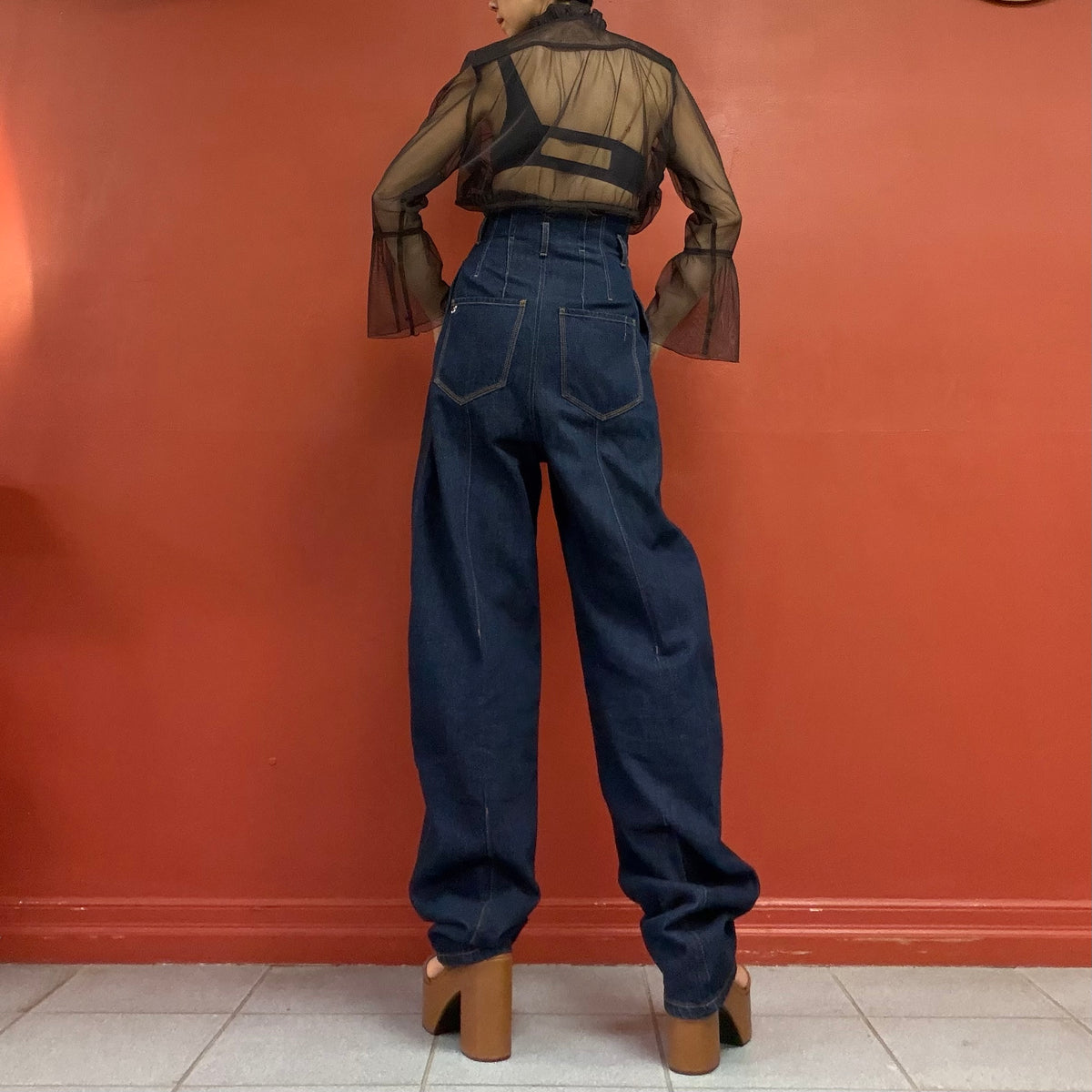 SPORTMAX super high waisted jeans