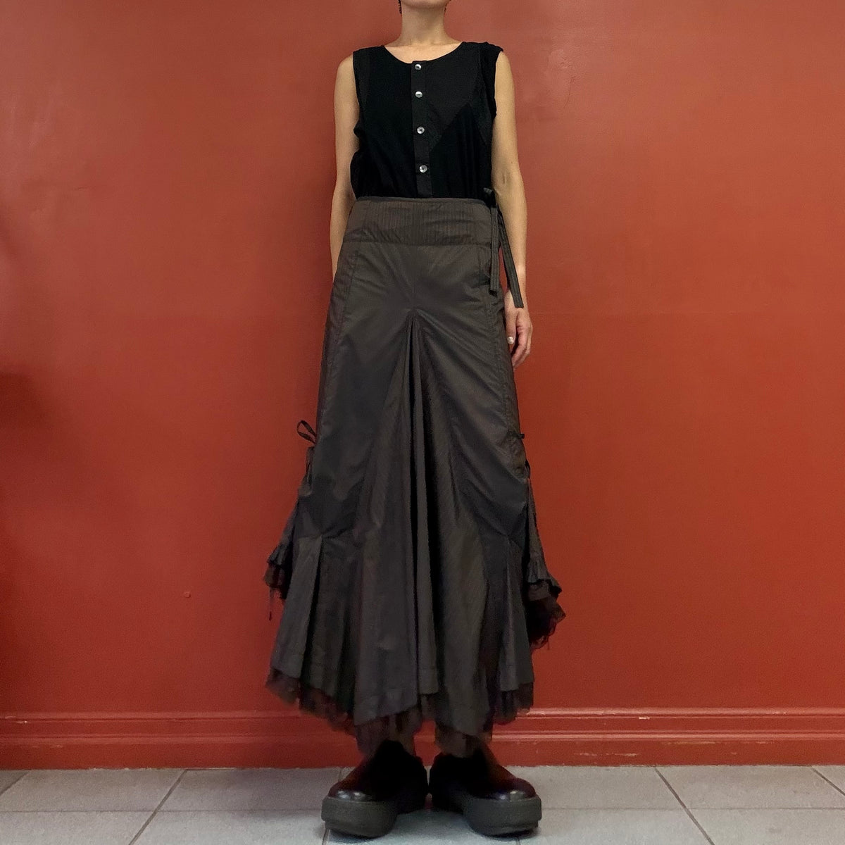 Importossa deformed long skirt