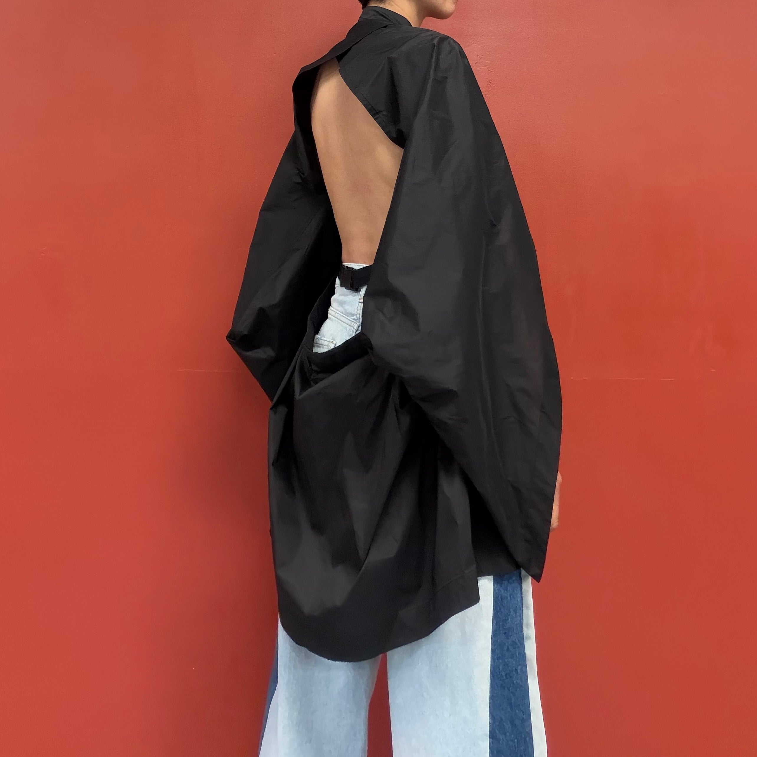 ISSEY MIYAKE polyester taffeta belted shirts