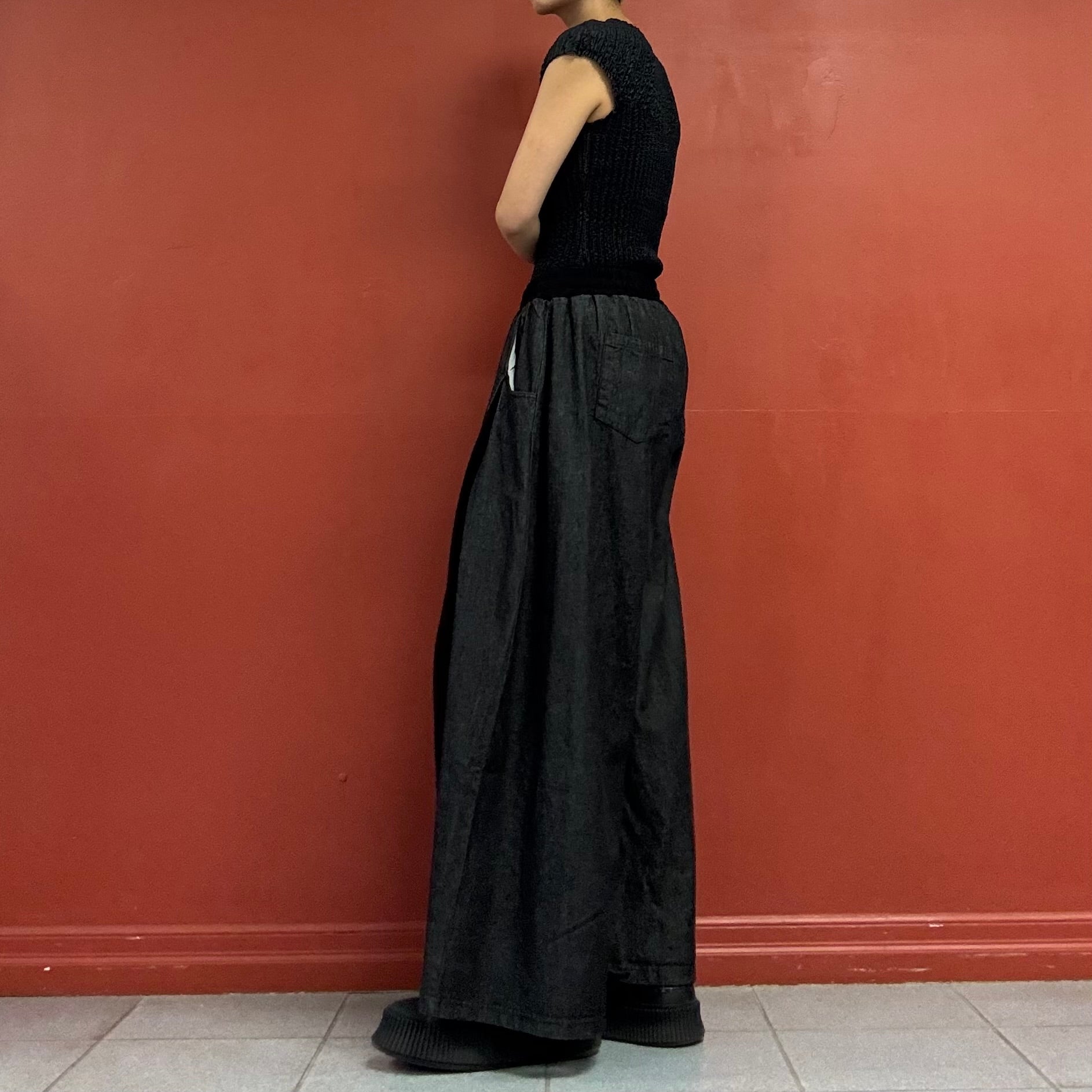 Panelled wide-leg pants