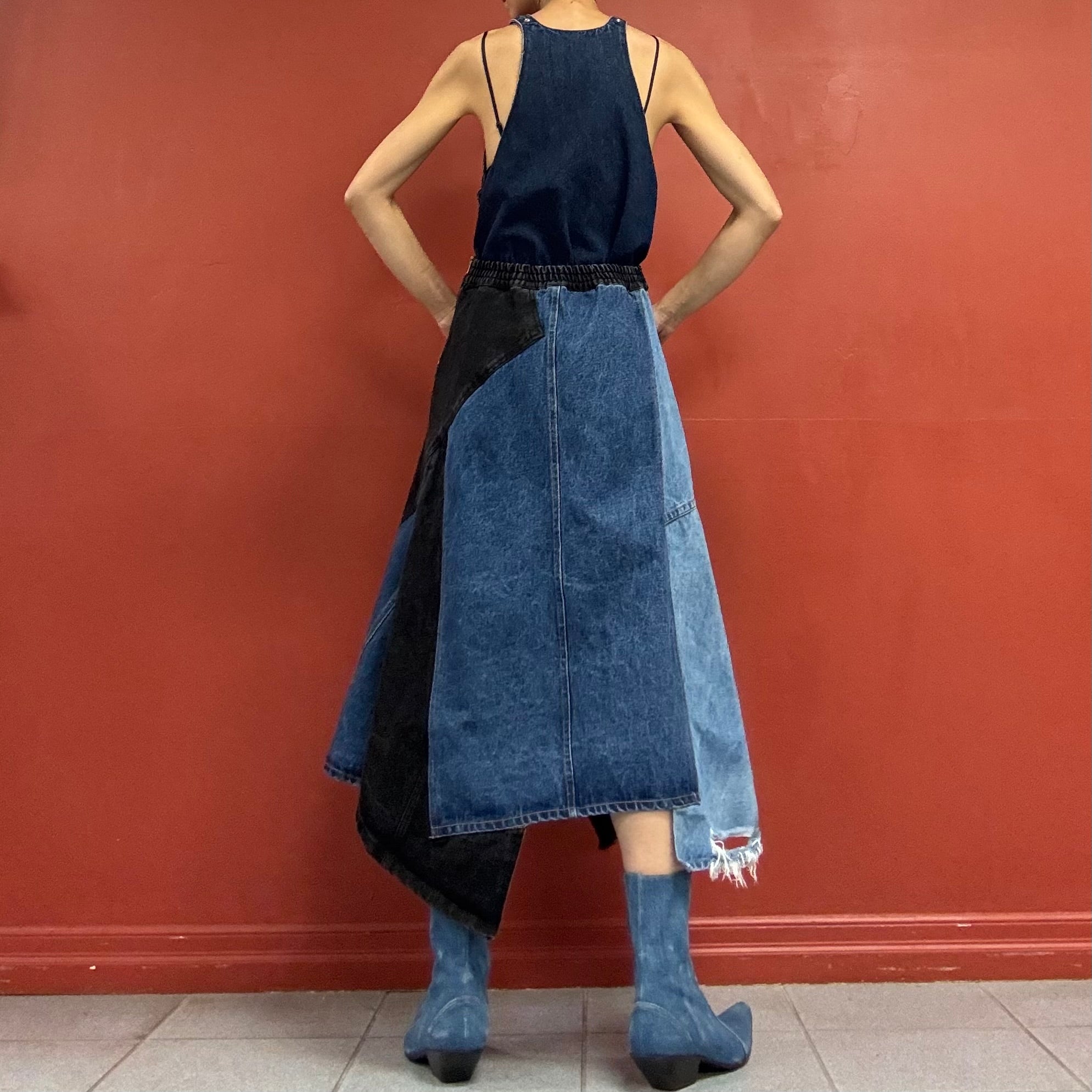 sea New York Elena denim baggy skirt