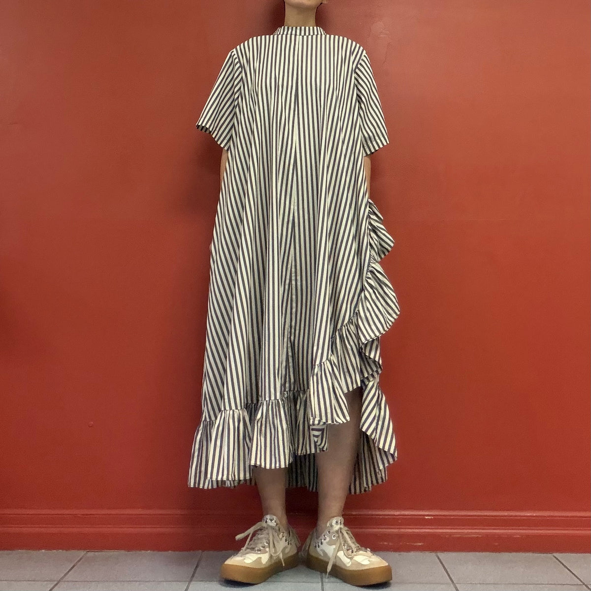Trinca un plus un frilled dress