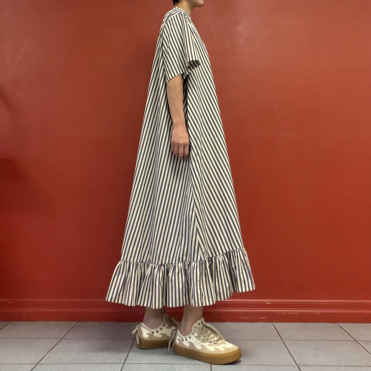 Trinca un plus un frilled dress