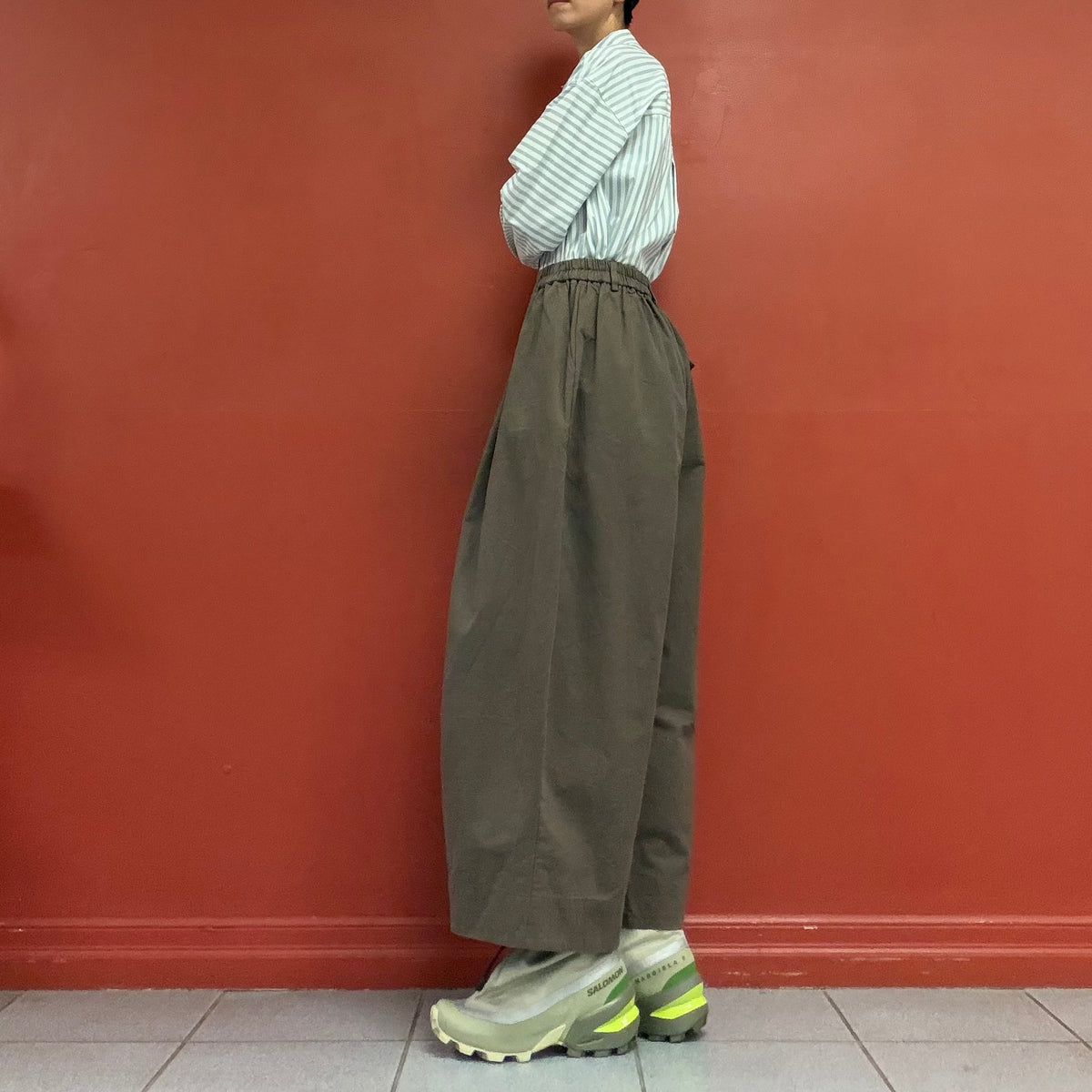 Cotton wide pants