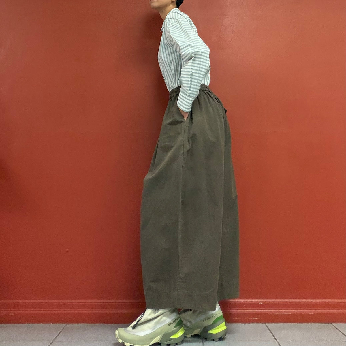 Cotton wide pants