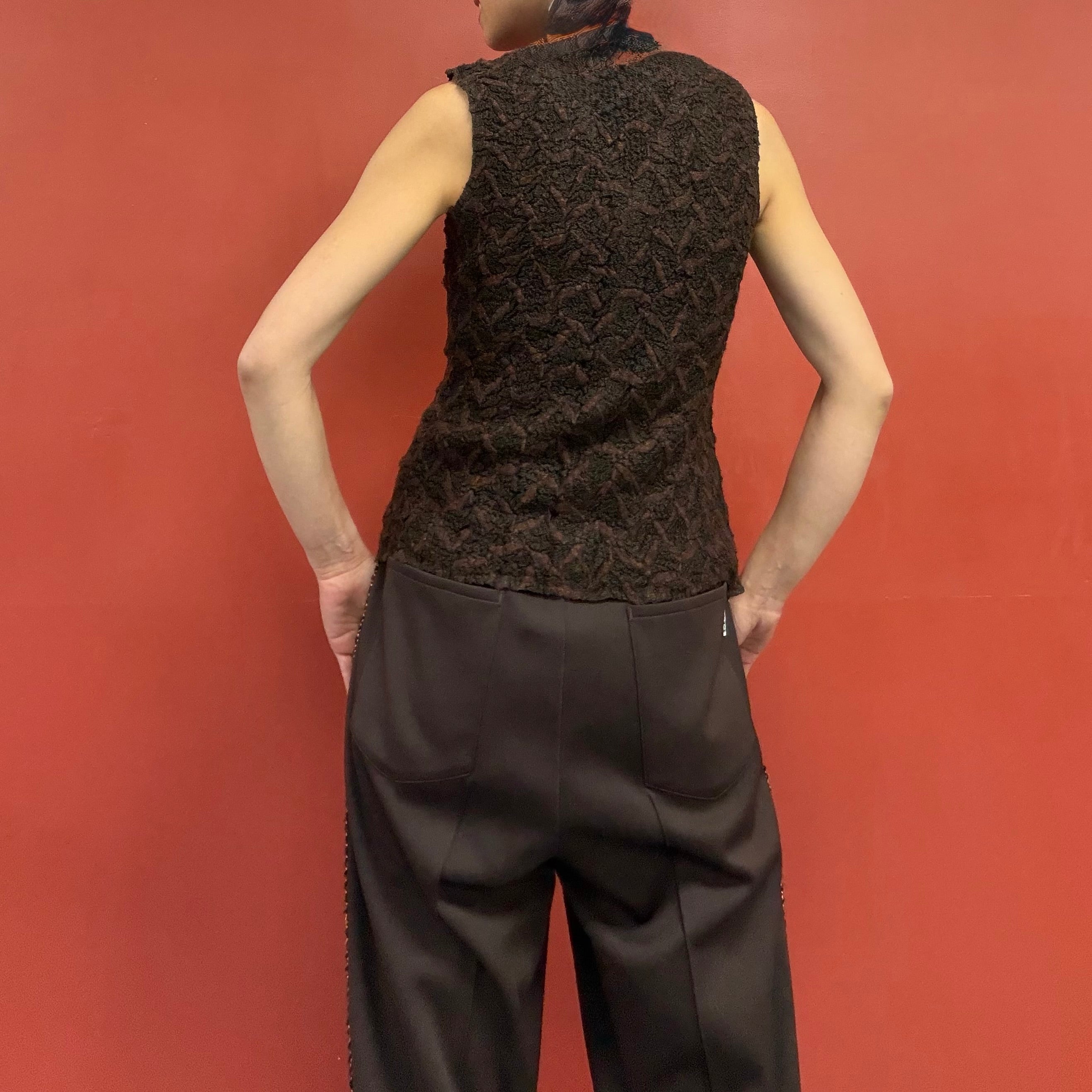 YOSHIKI HISHINUMA knit pleats top