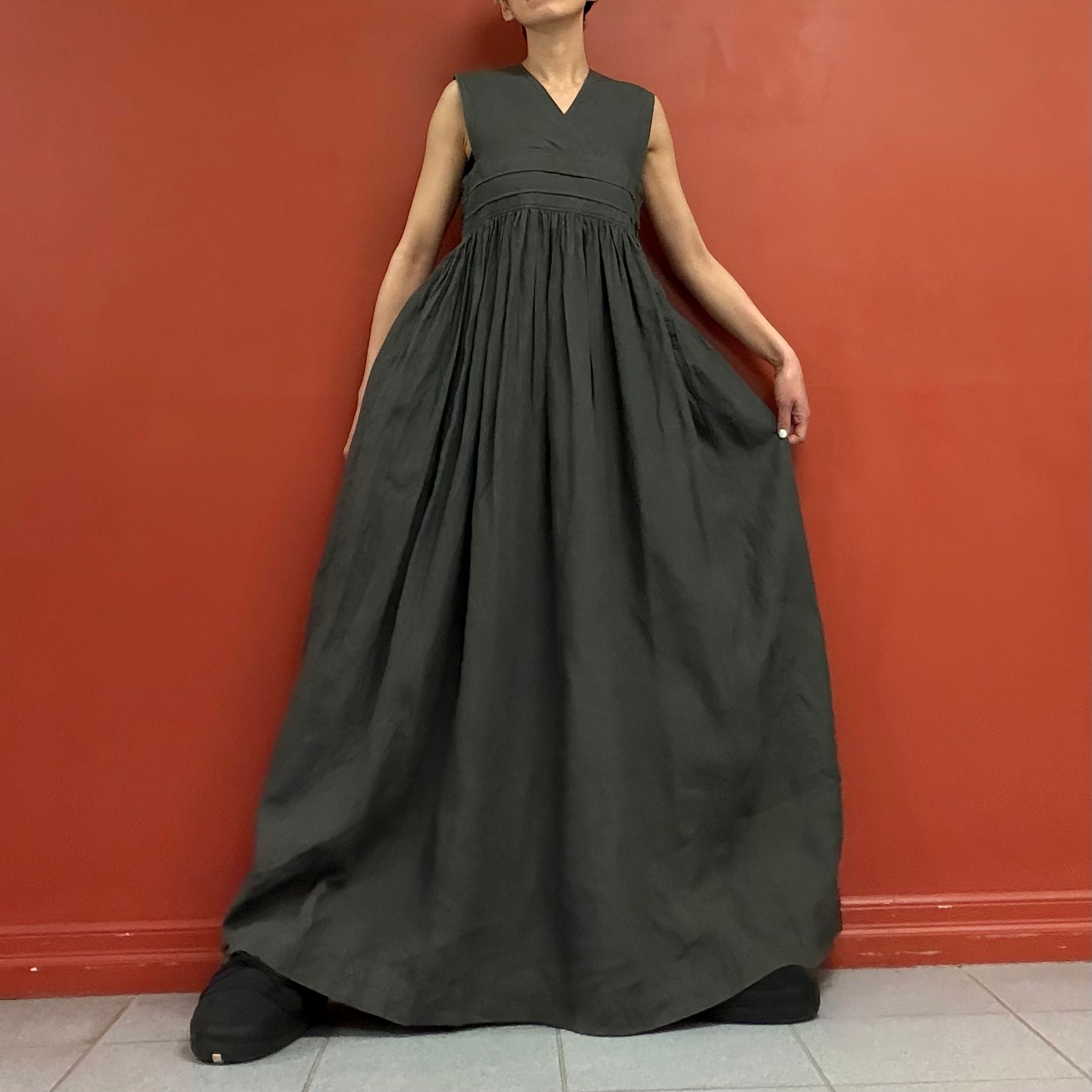 HYKE linen maxi dress