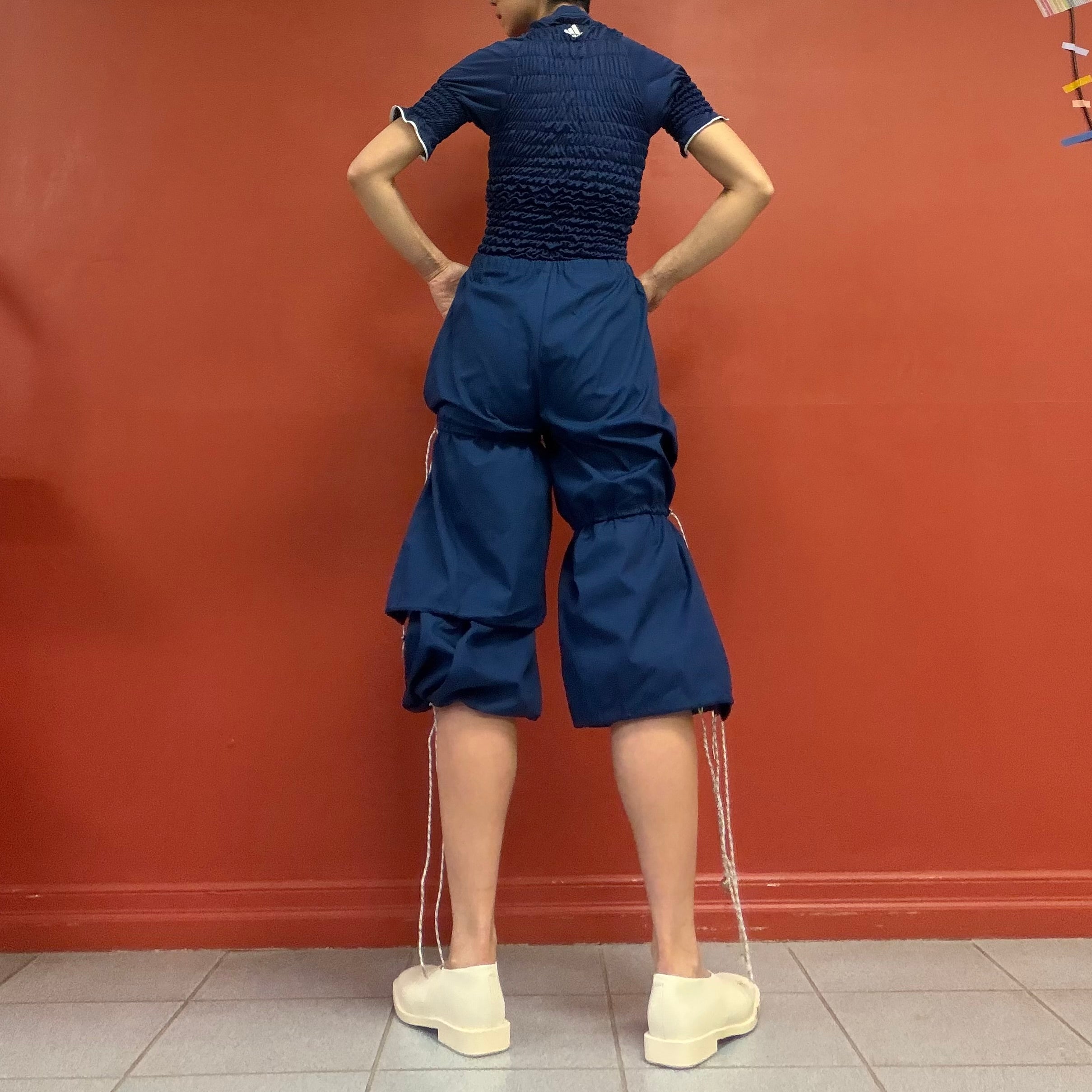 AFTERHOMEWORK drawcord tiered shorts