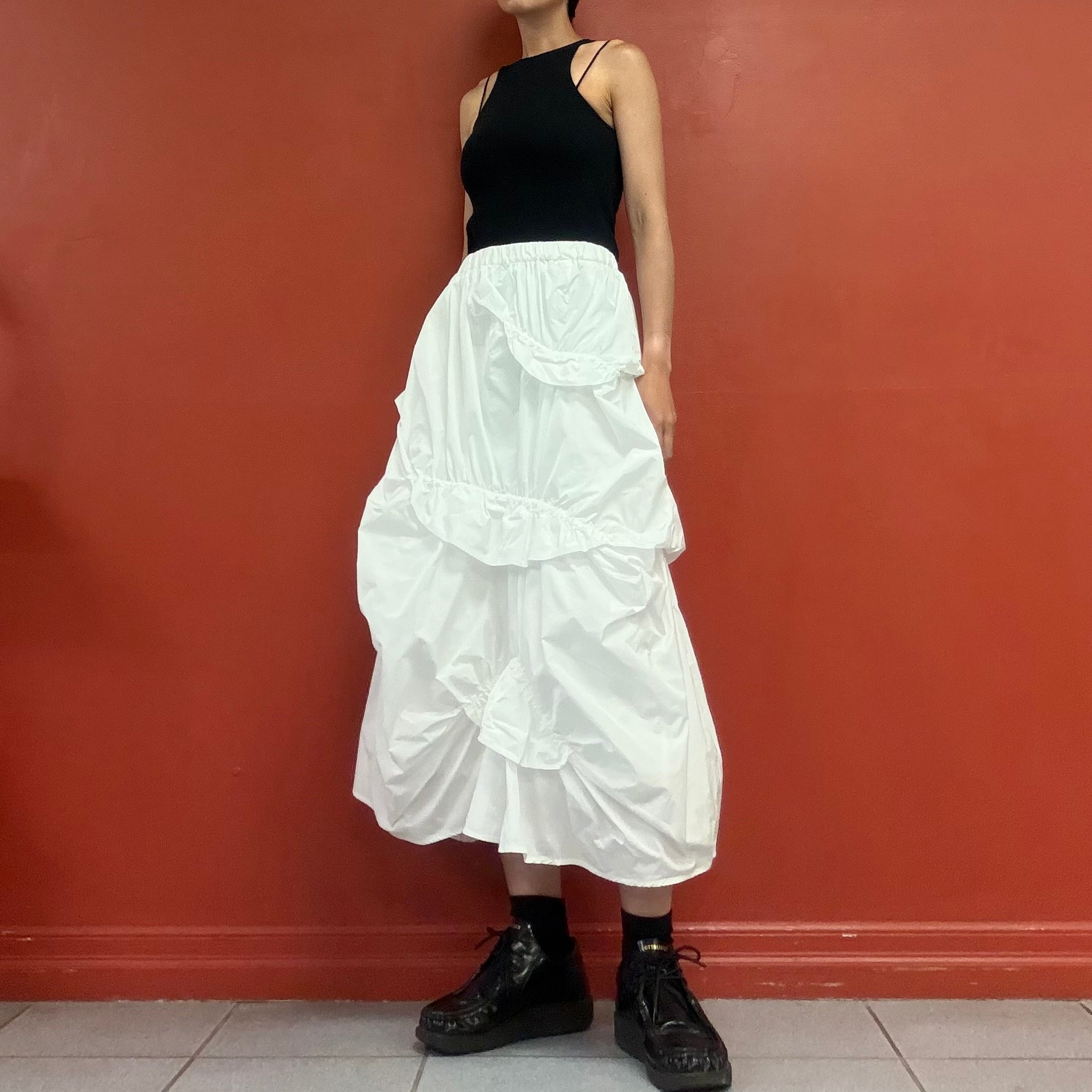 Kazuko Kitamura gathered taffeta skirt