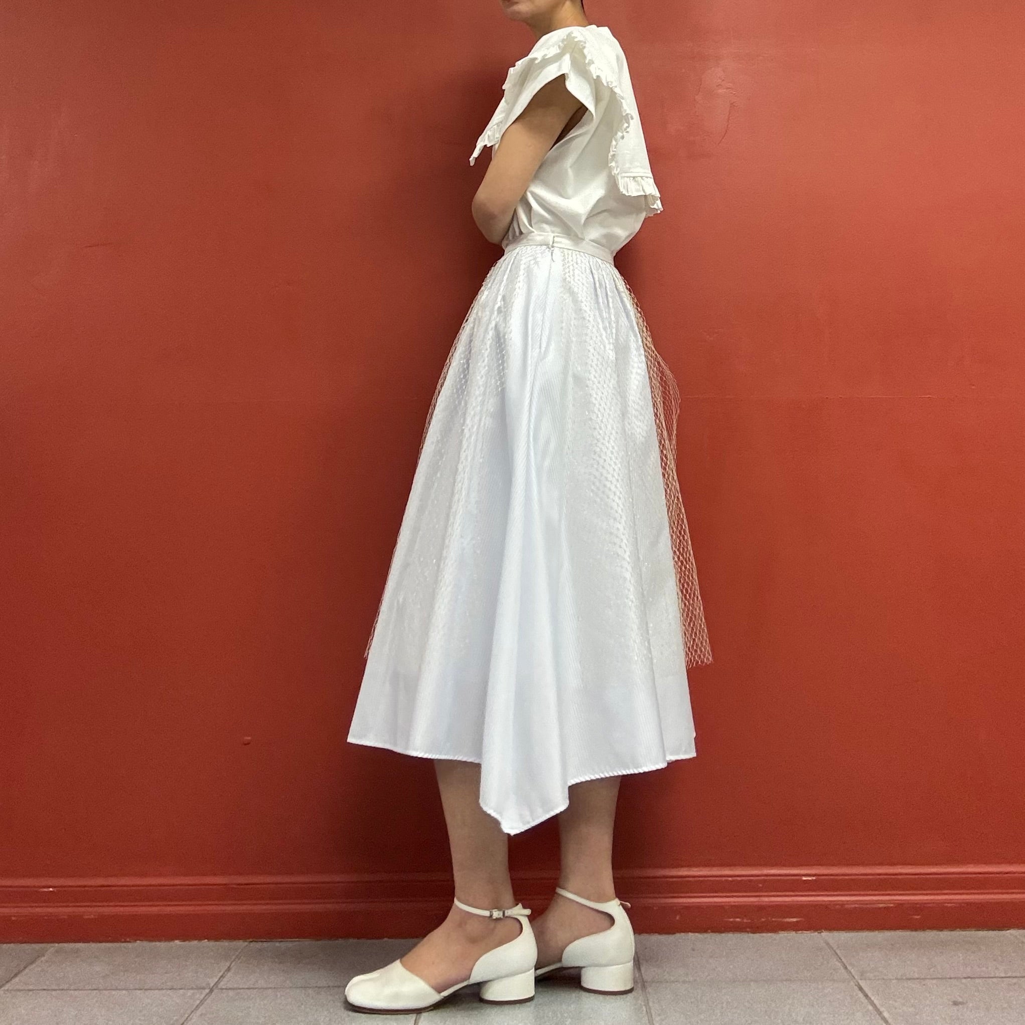 TARO HORIUCHI Stripes Layered Skirt
