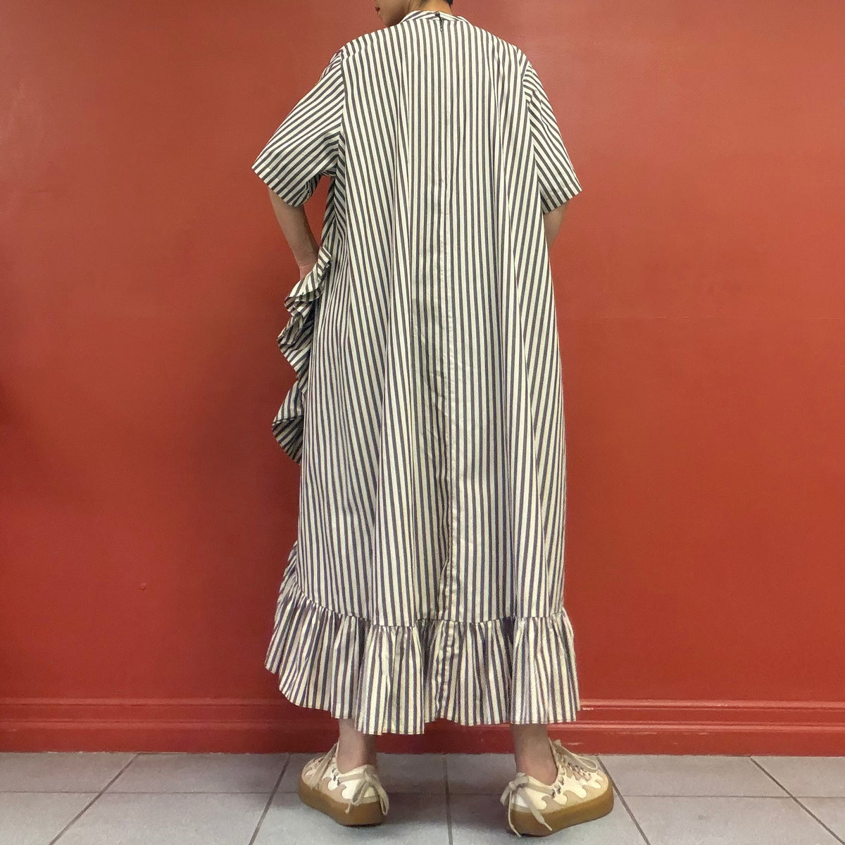 Trinca un plus un frilled dress
