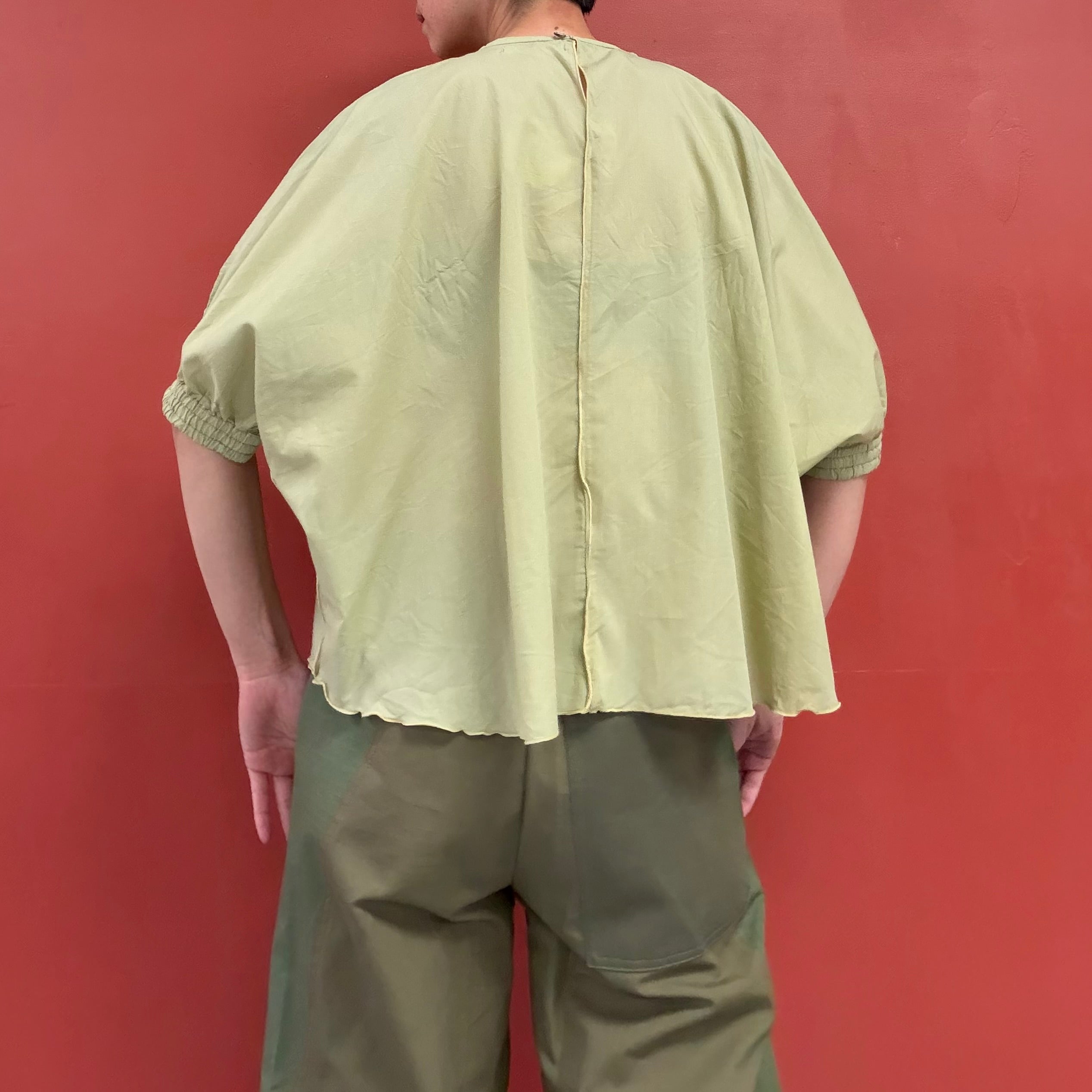 Airy cotton blouse with dolman sleeves