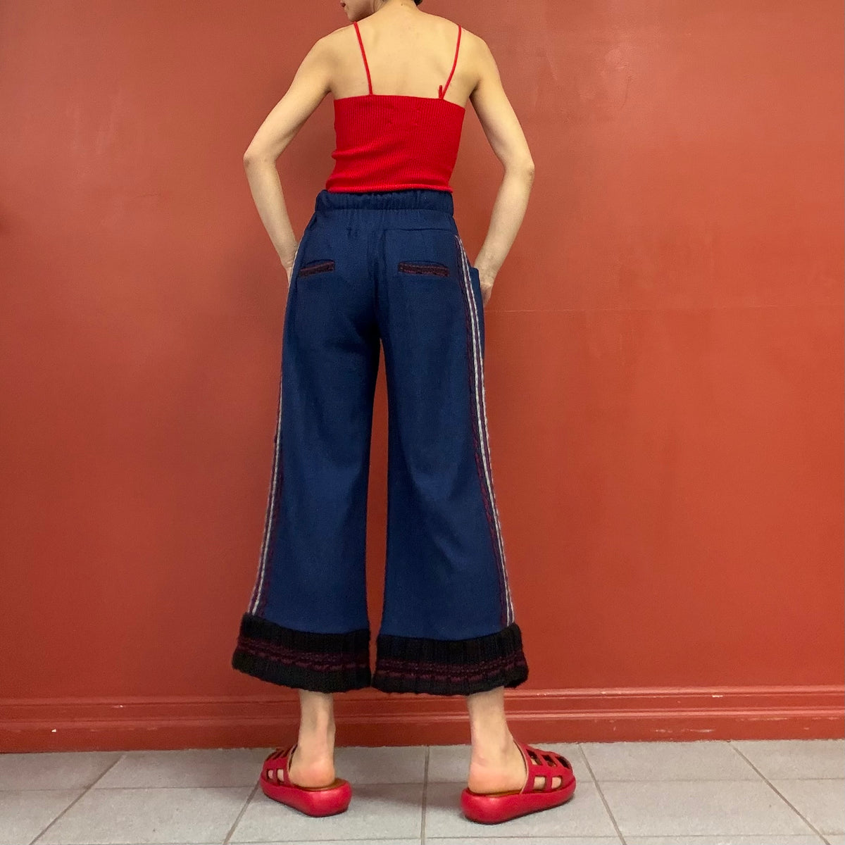 Wool flare pants