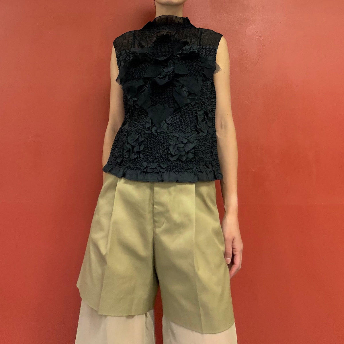 JI U pleats top