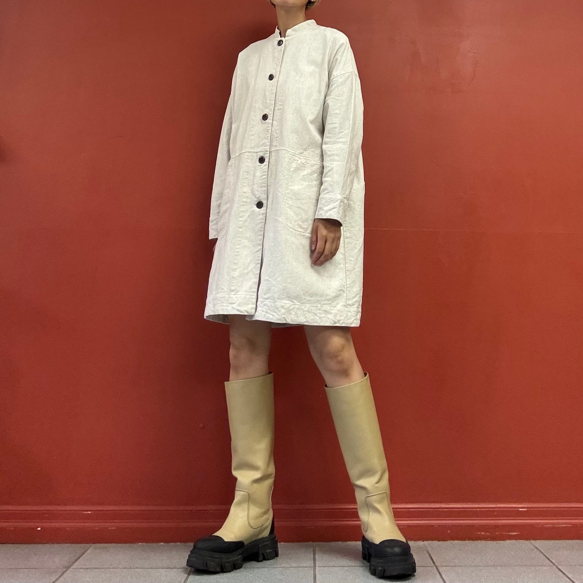 Linen blend overshirts with four-pockets