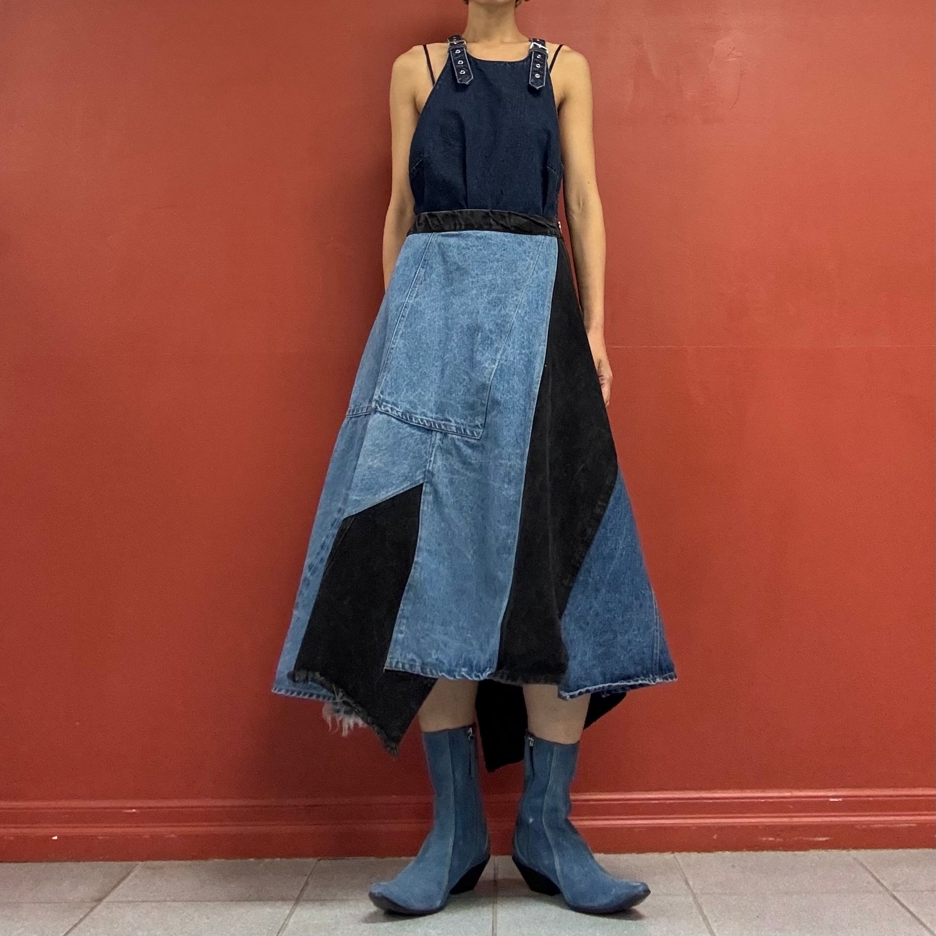 sea New York Elena denim baggy skirt