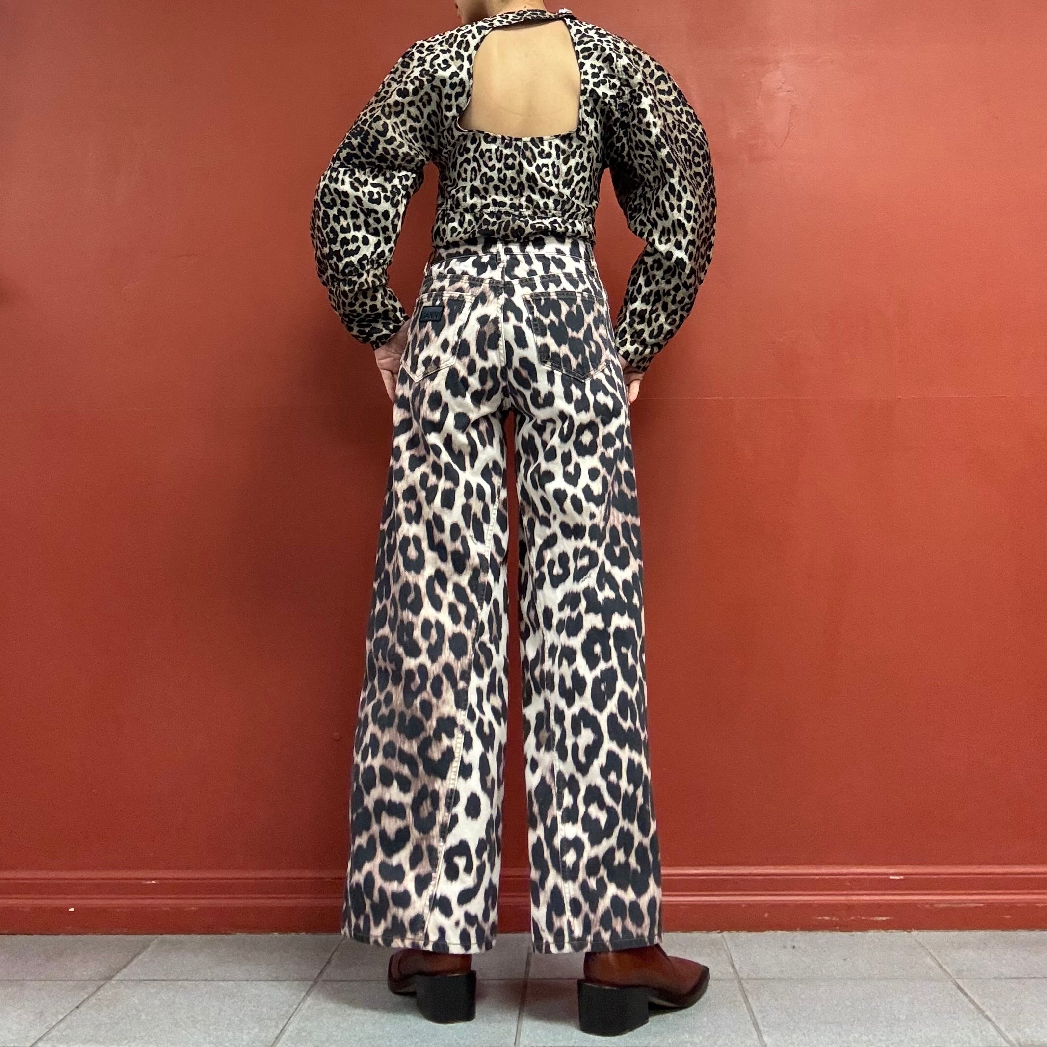 GANNI Leopard Pants