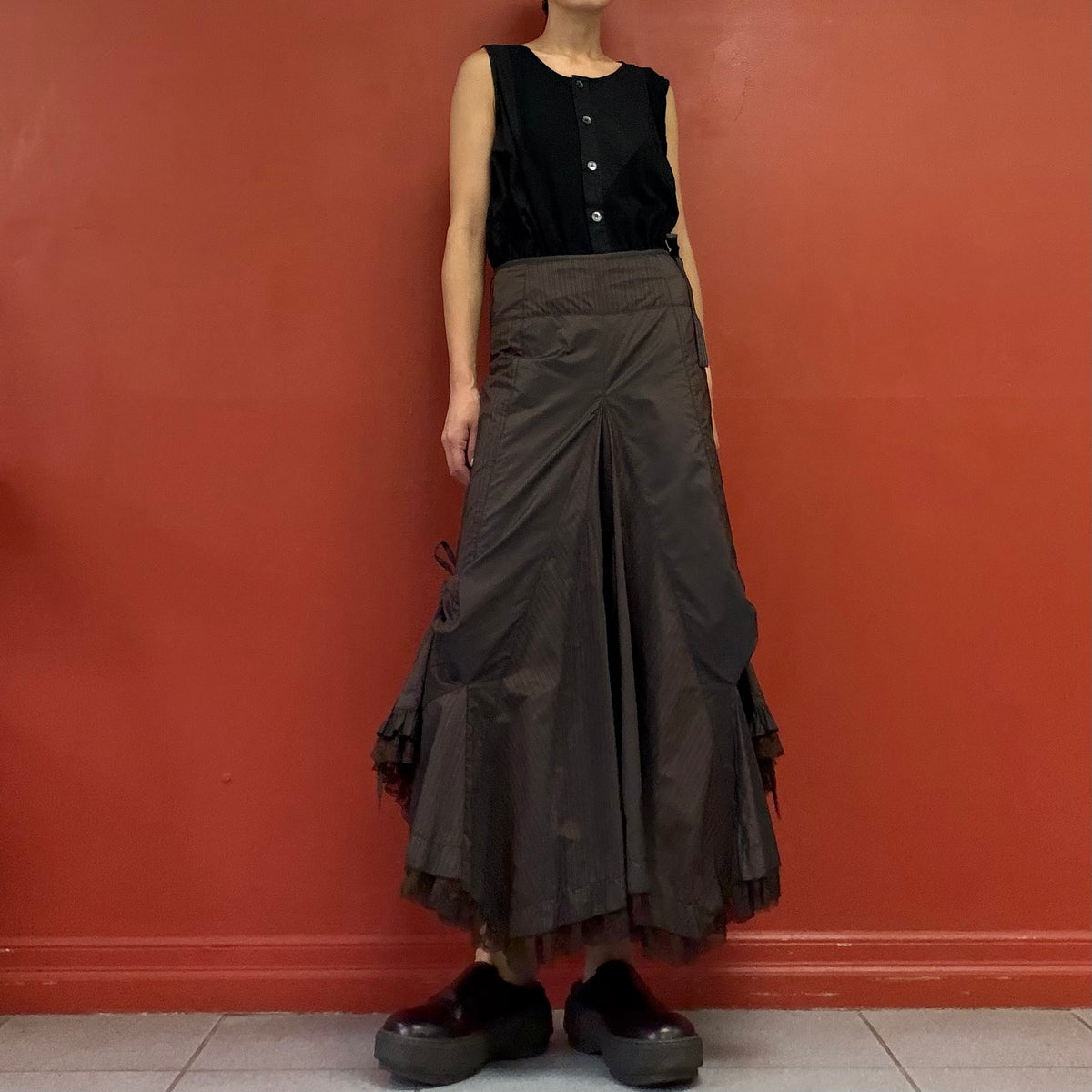 Importossa deformed long skirt