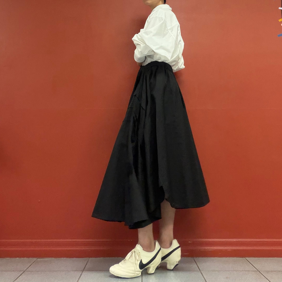 FRABOIS heavy cotton asymmetrical skirt