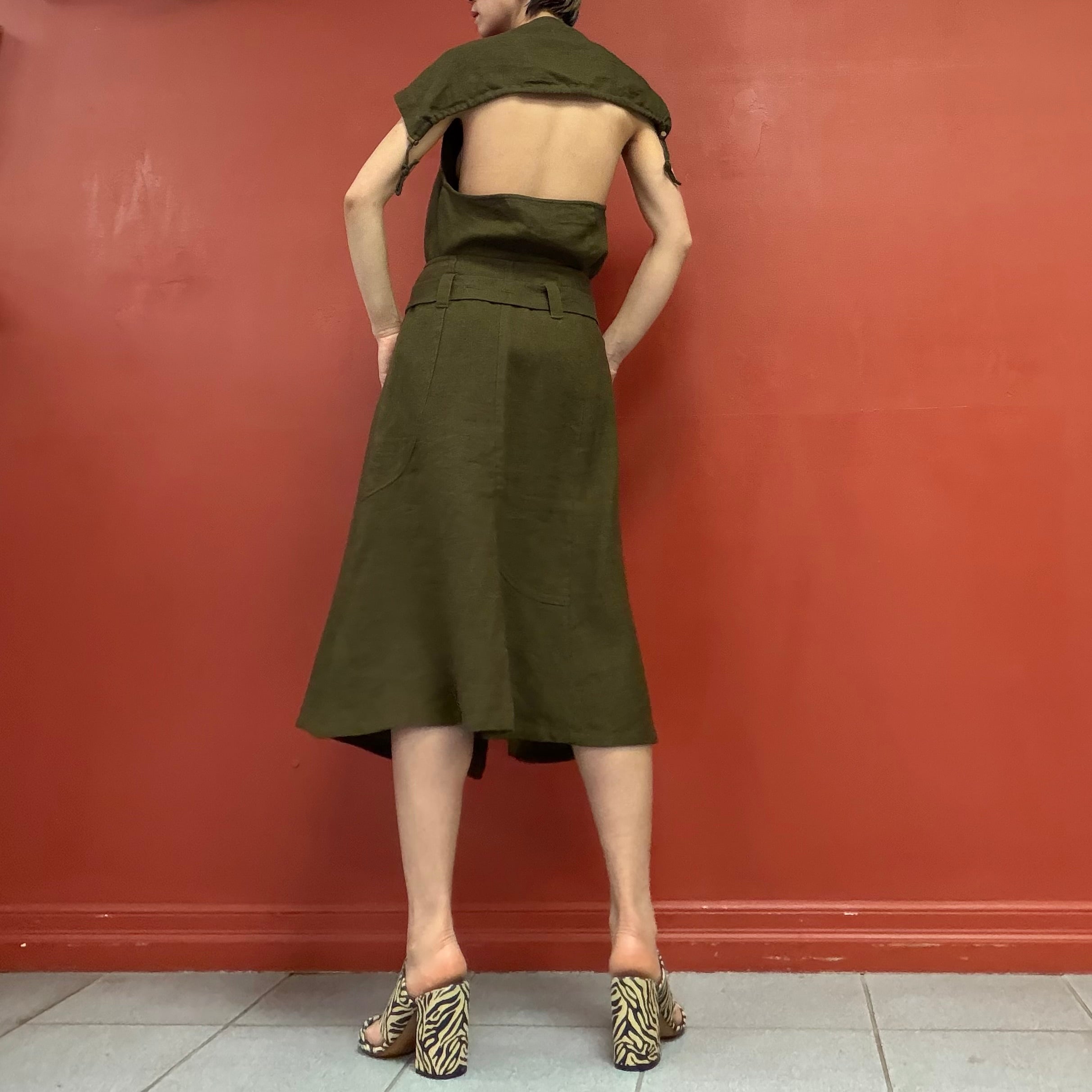 Midi wrap skirt