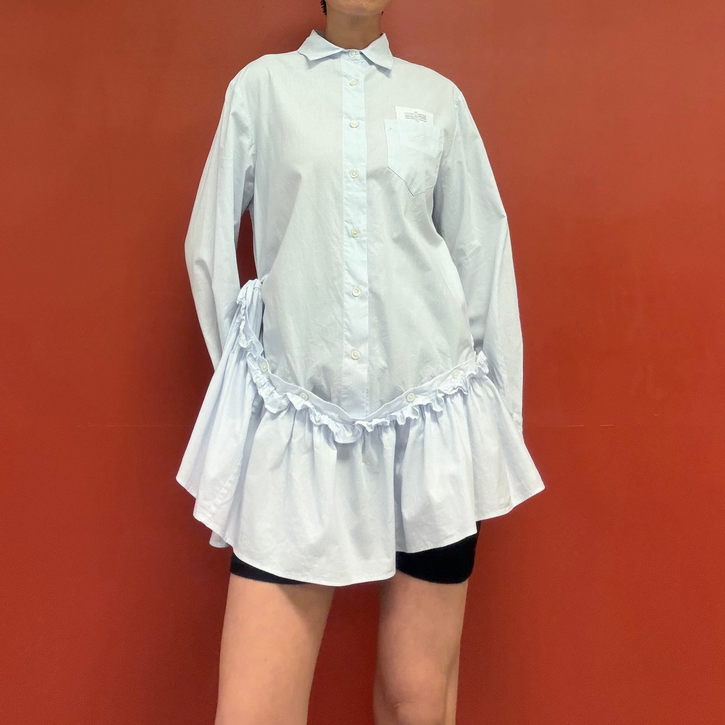 rokh tunic shirt with pleated skirt