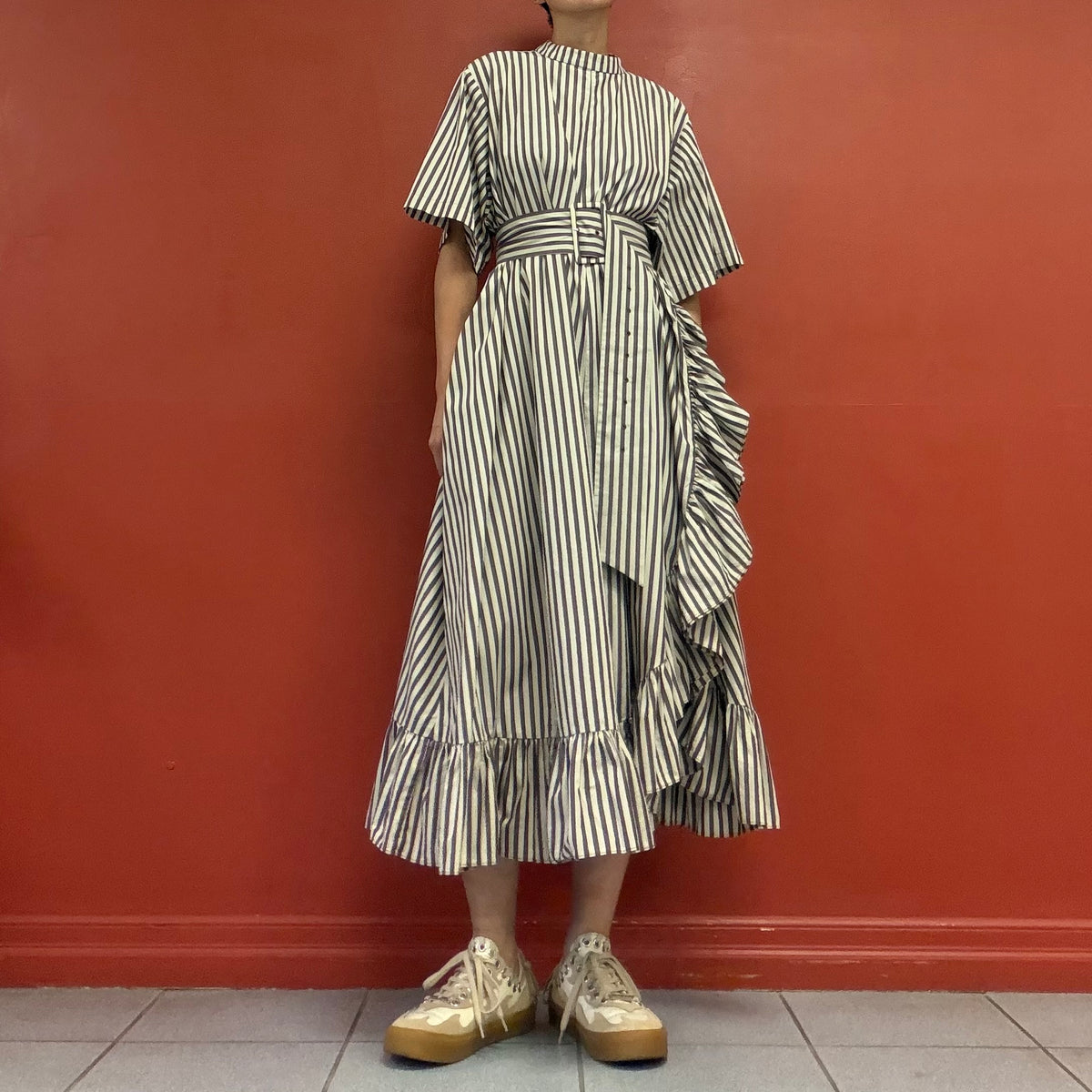 Trinca un plus un frilled dress