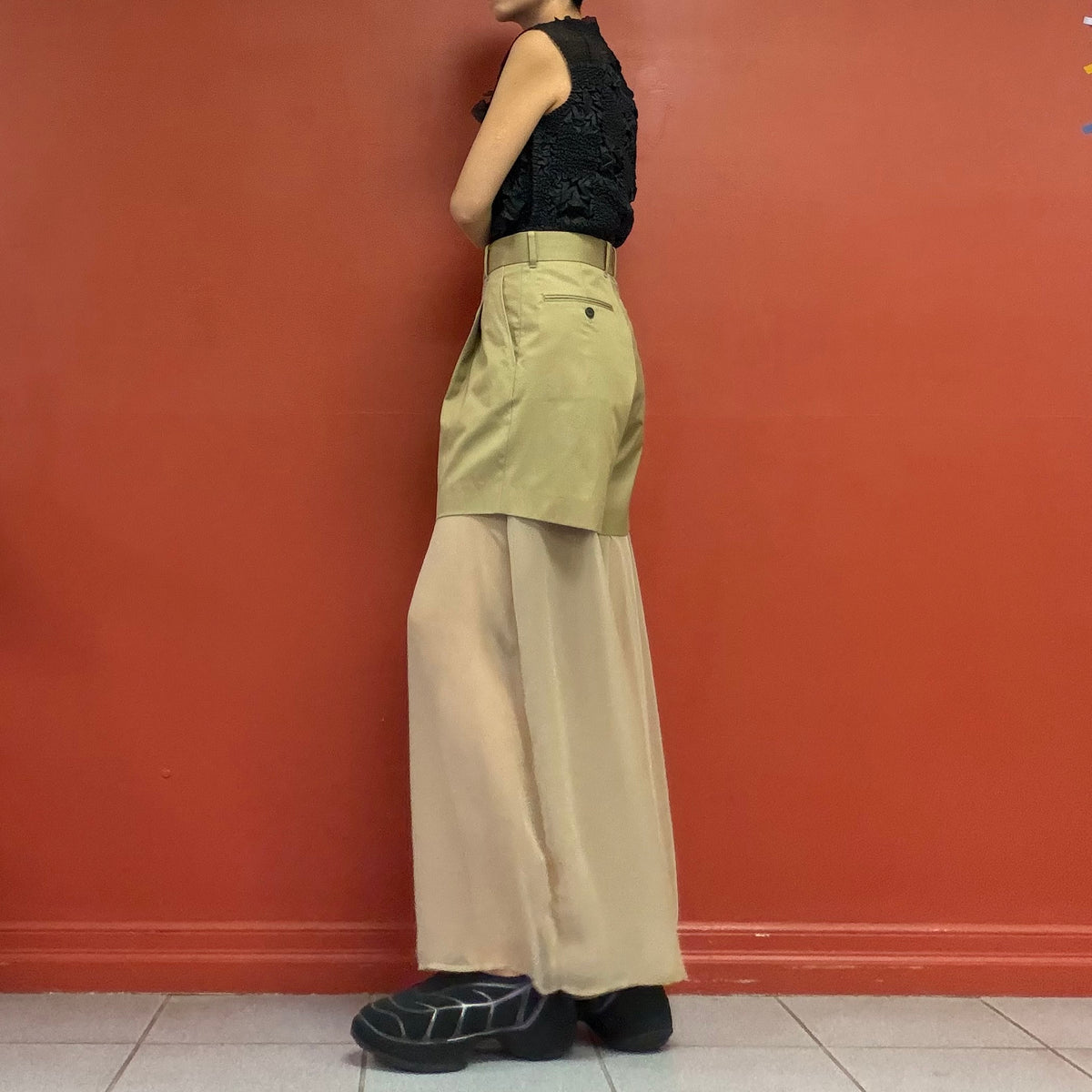 HYKE double layer wide trousers