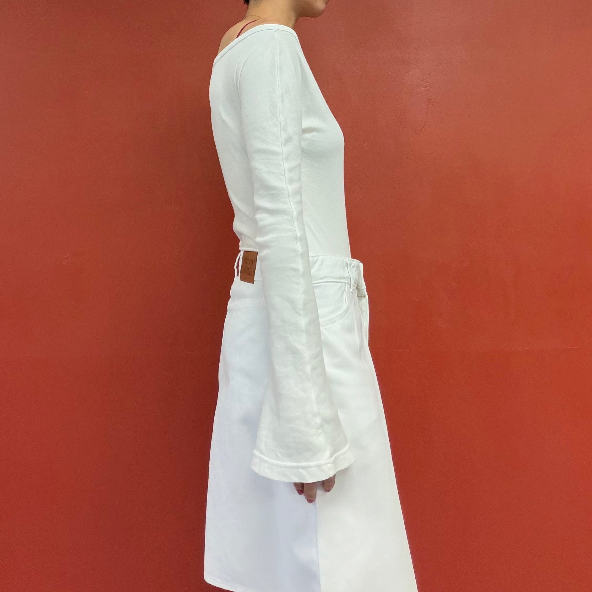 courrèges white drop bodysuit