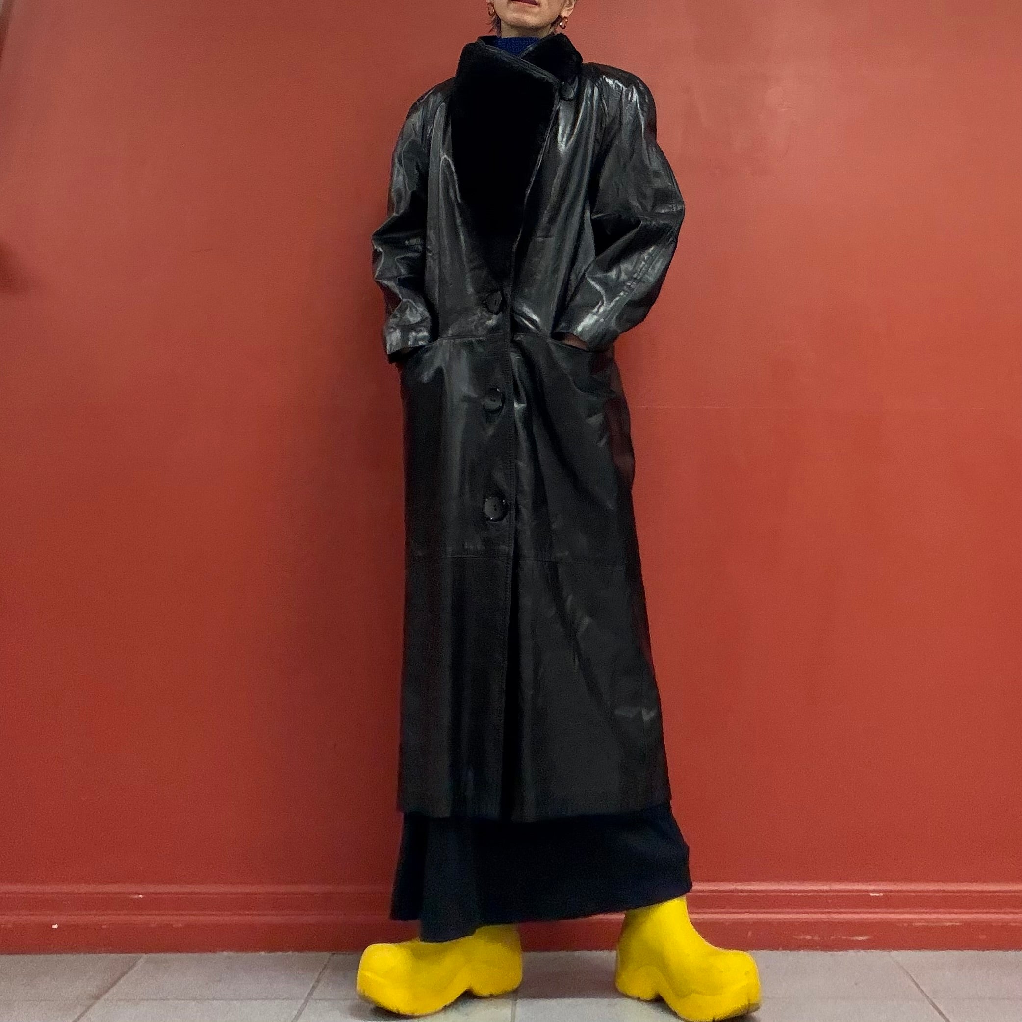 80s90s leather jacket