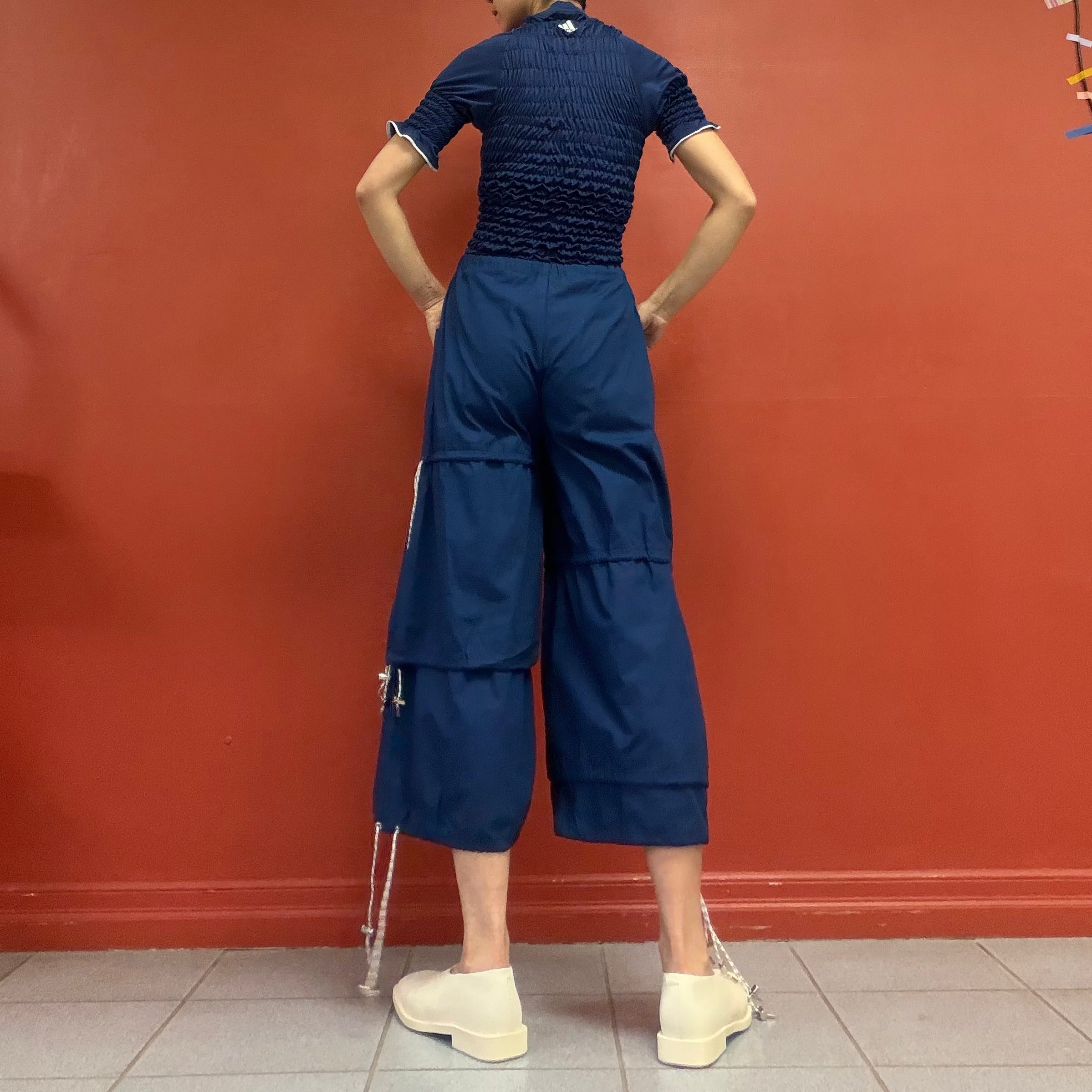 AFTERHOMEWORK drawcord tiered shorts