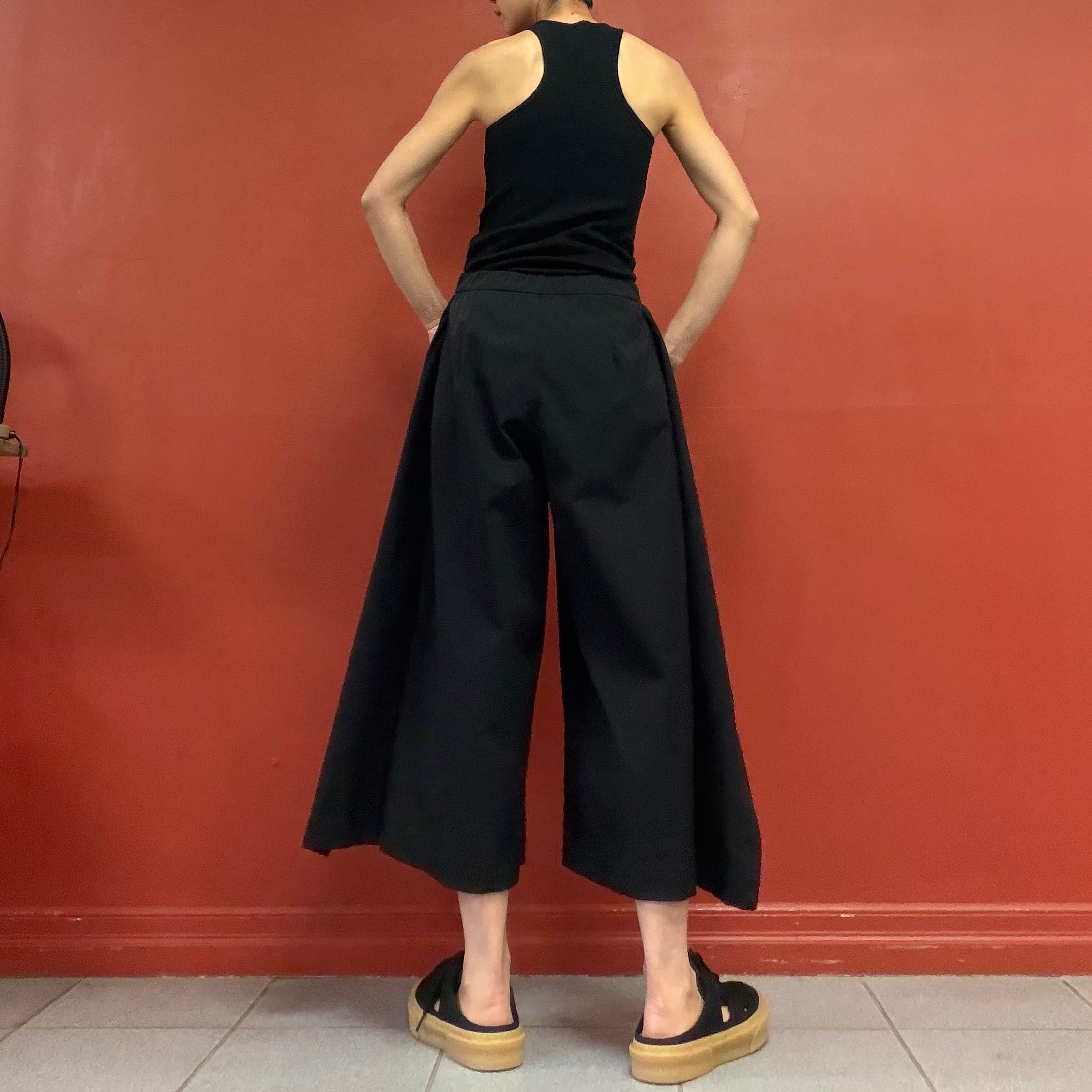 Wrap wide pants