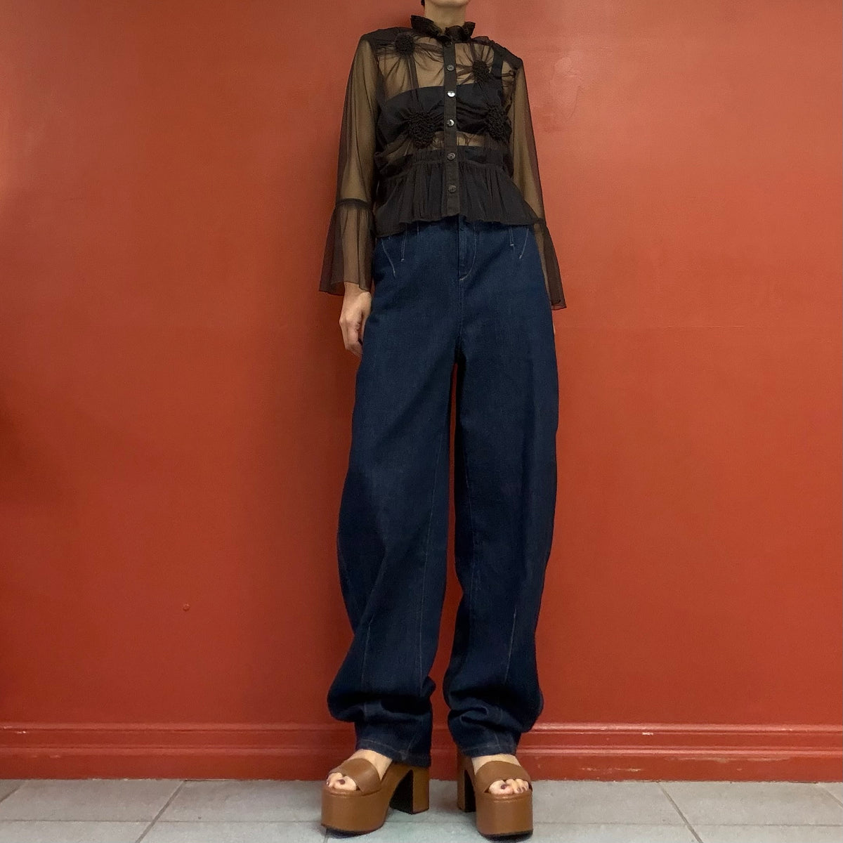 Mesh shibori shirt
