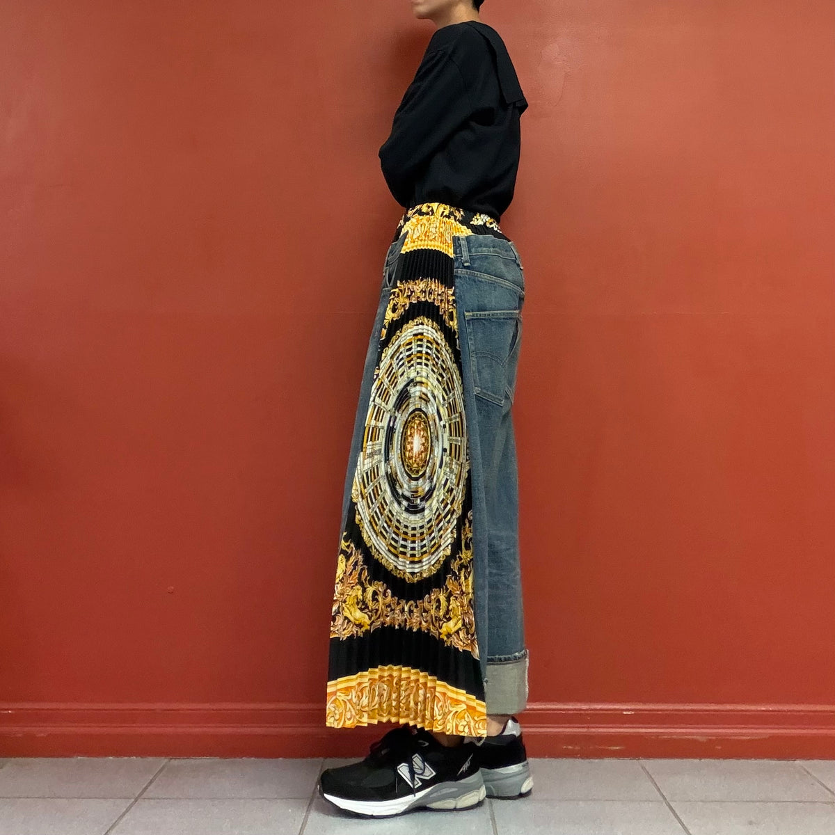 JUNYA WATANABE COMME des GARÇONS scarf docking Levi’s jeans