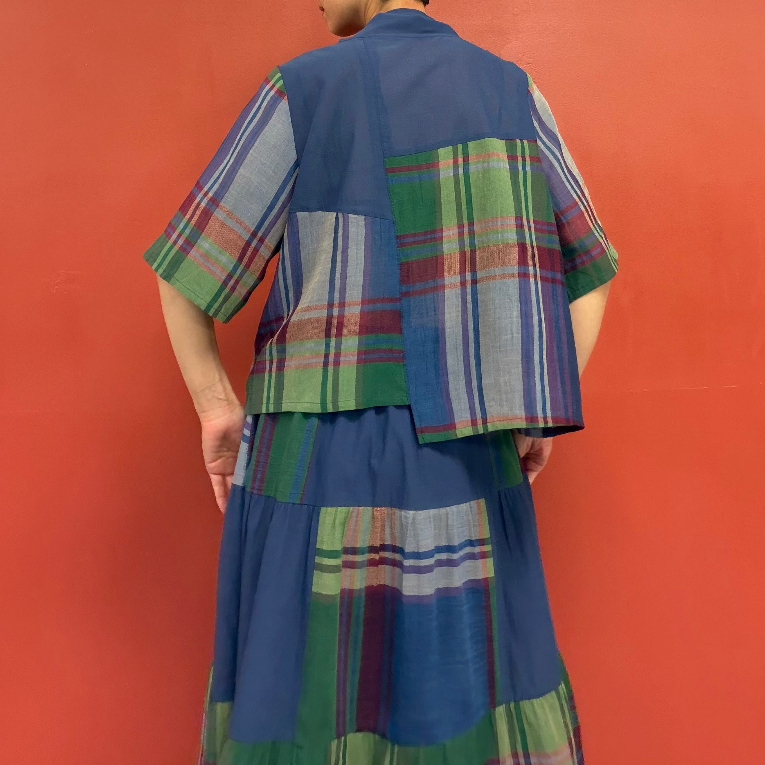 Garden check blouse