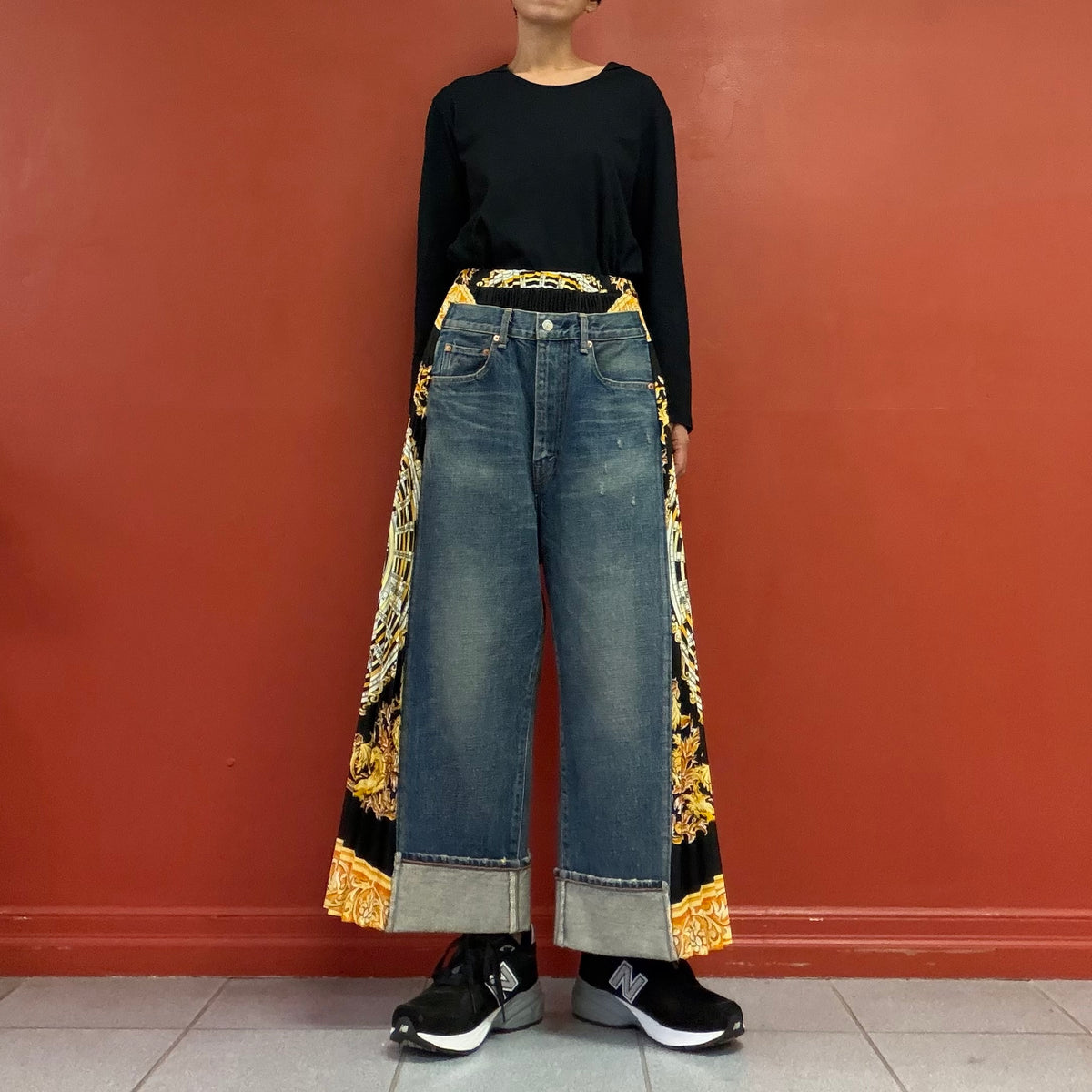 JUNYA WATANABE COMME des GARÇONS scarf docking Levi’s jeans