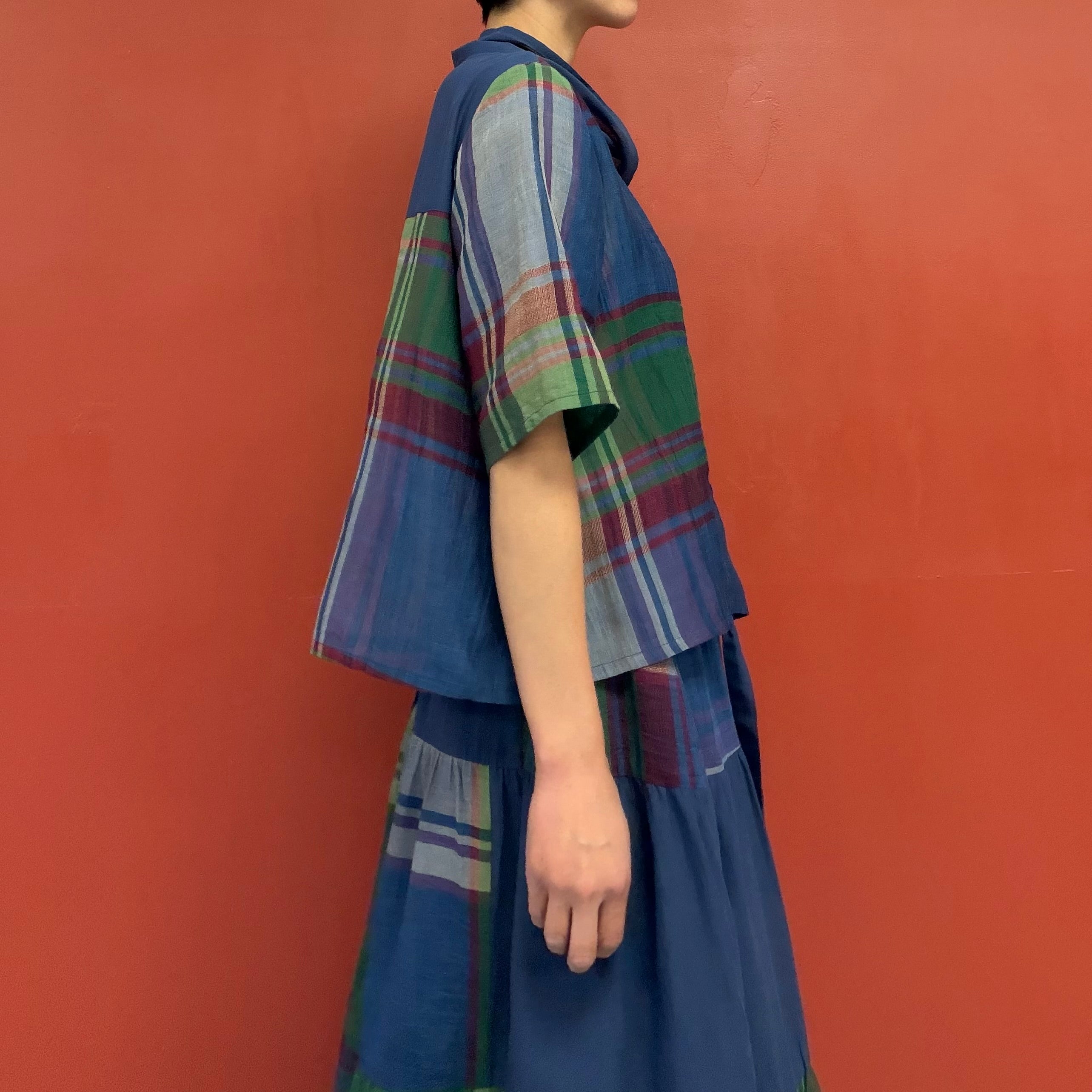 Garden check blouse