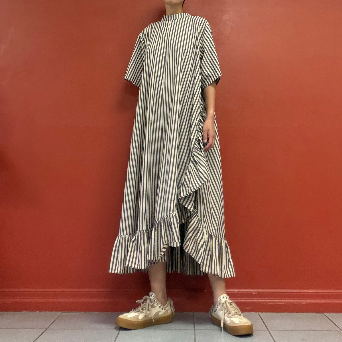 Trinca un plus un frilled dress