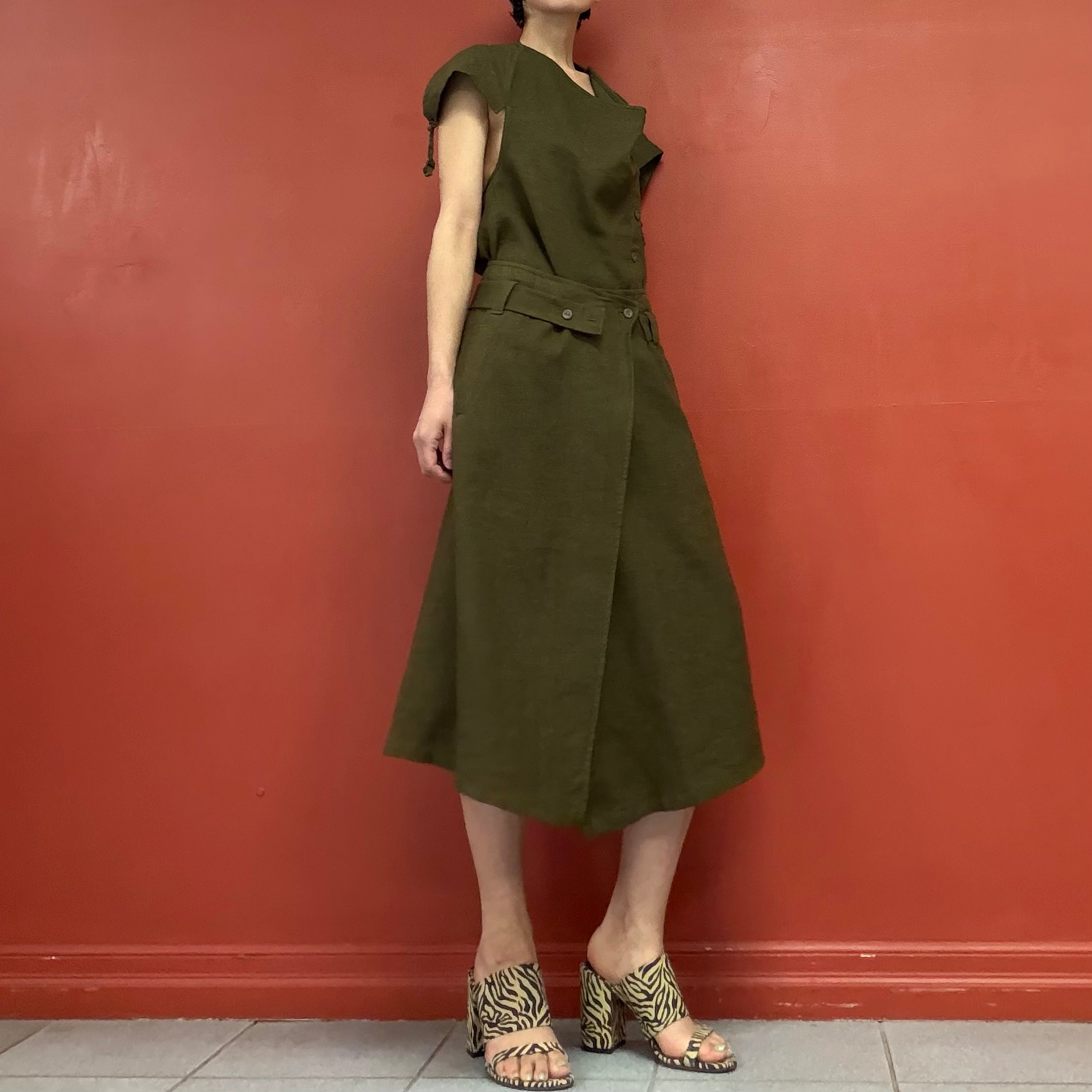 Midi wrap skirt