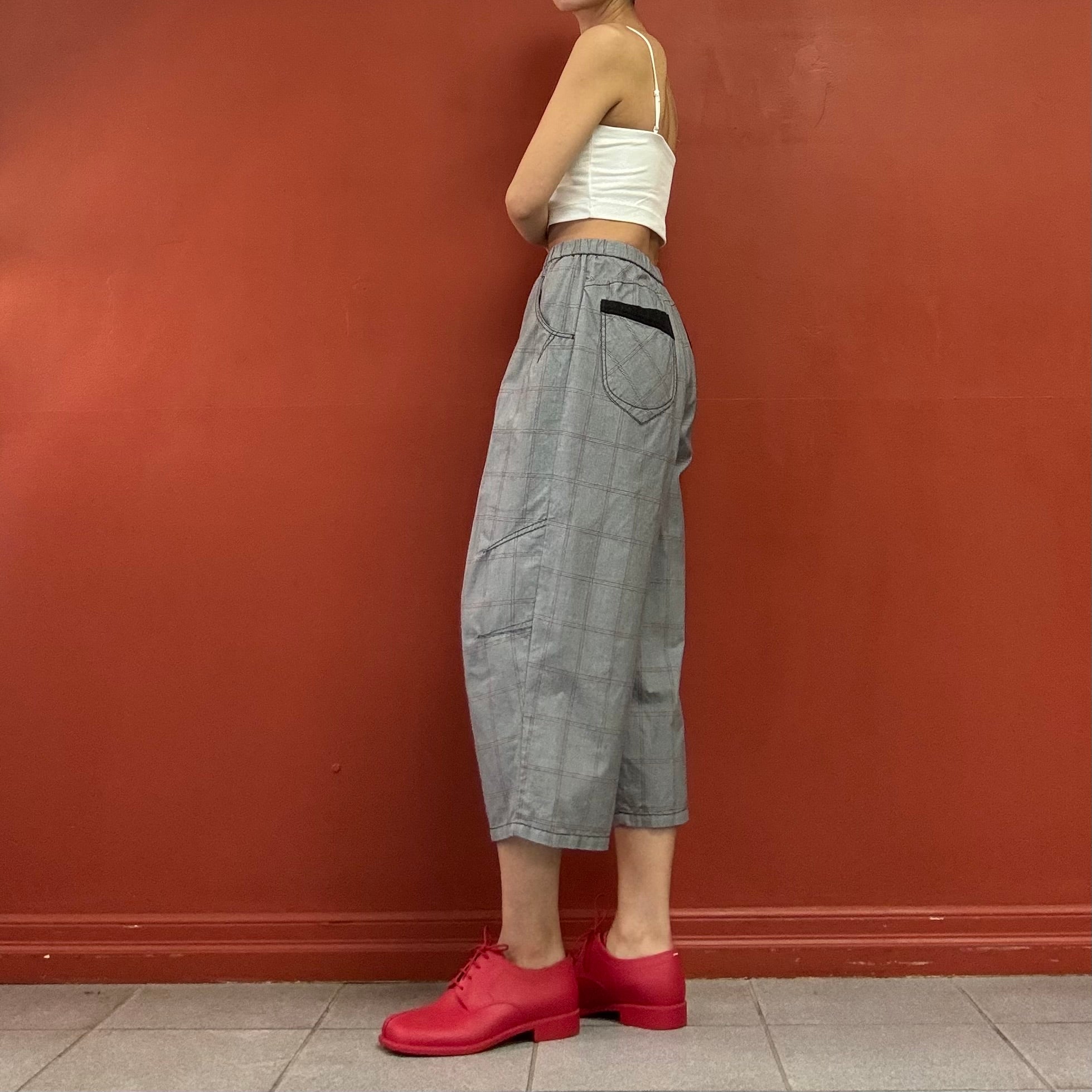 Check Cropped Pants
