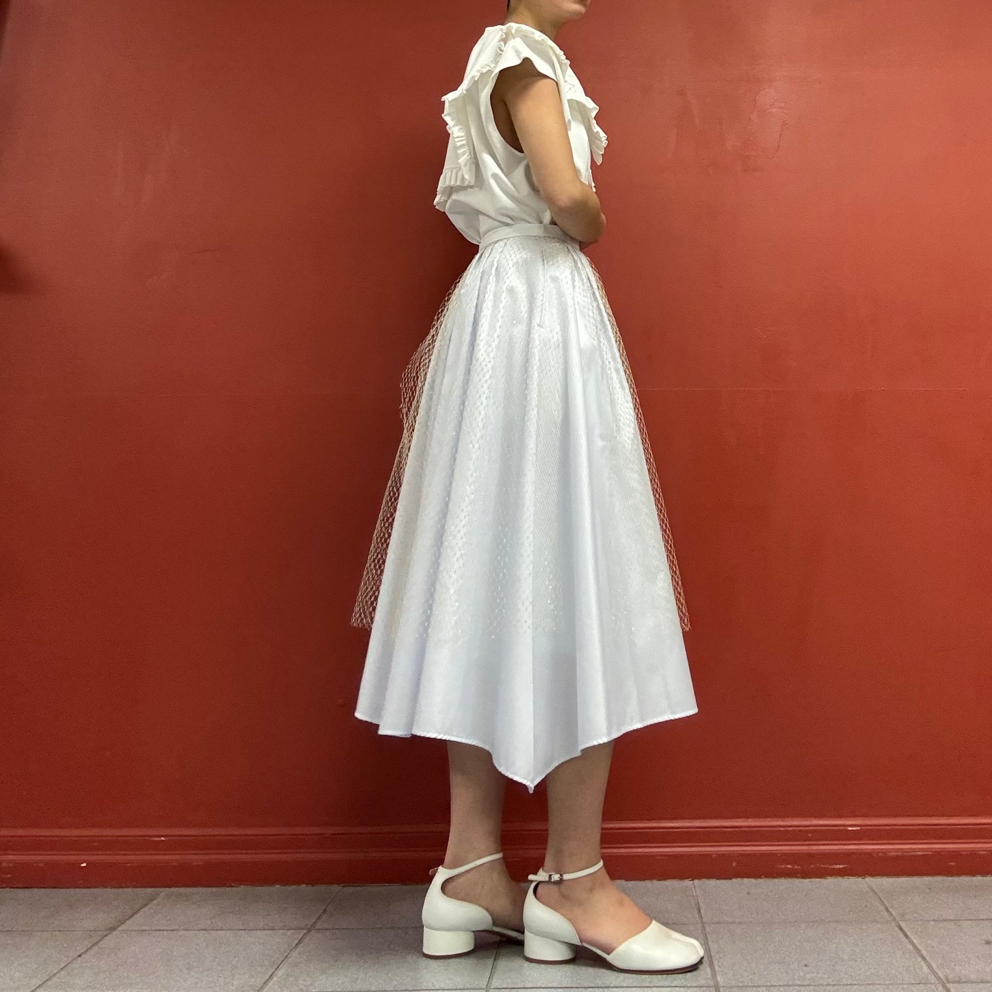 TARO HORIUCHI Stripes Layered Skirt