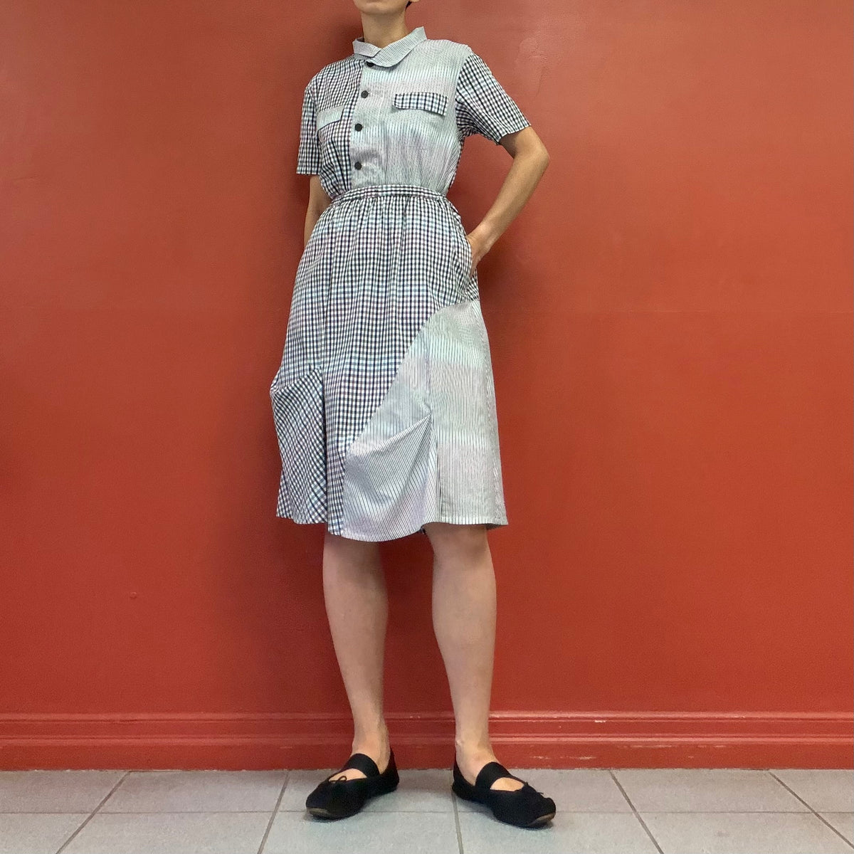 Gingham patchwork skirt