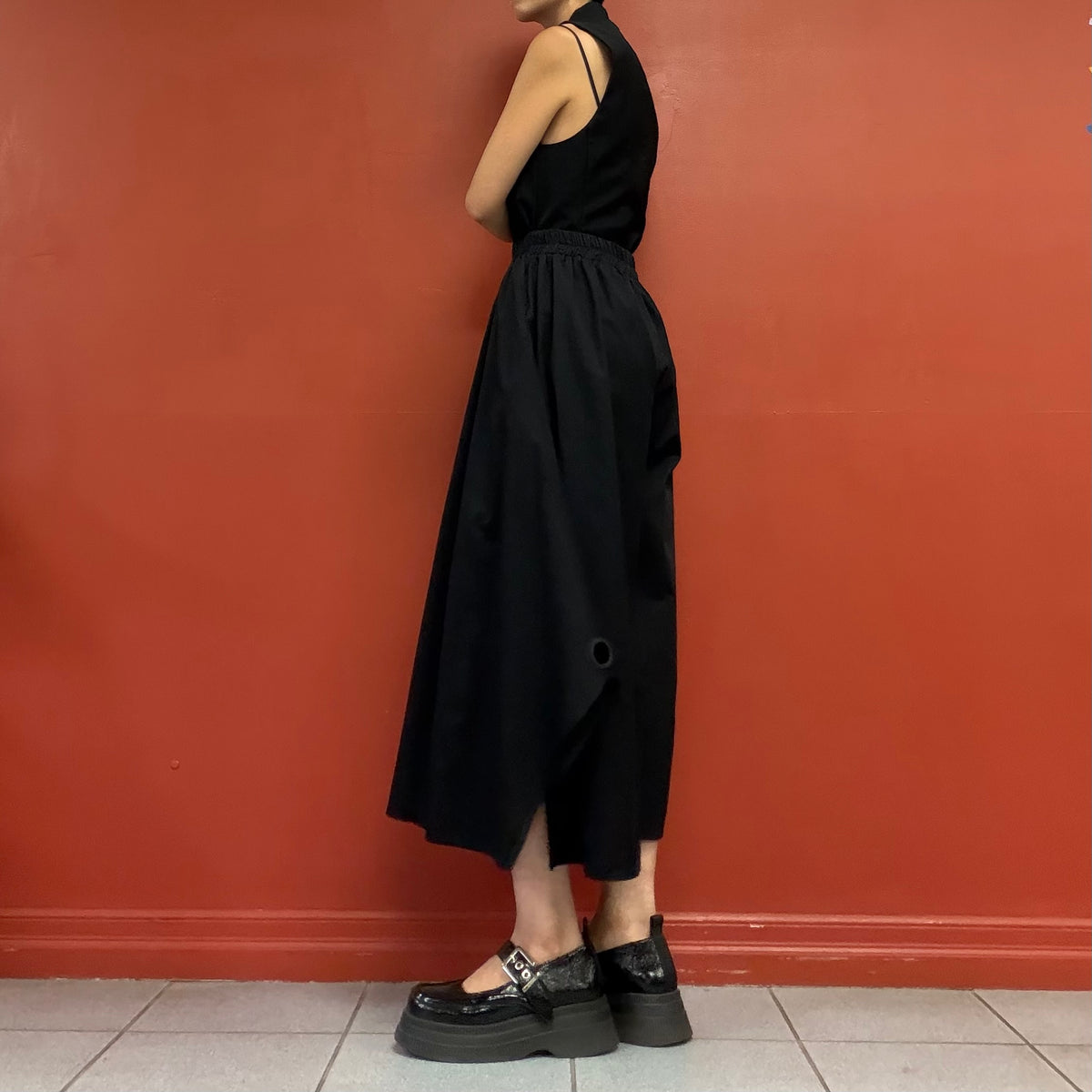 Sculpture wide leg pants